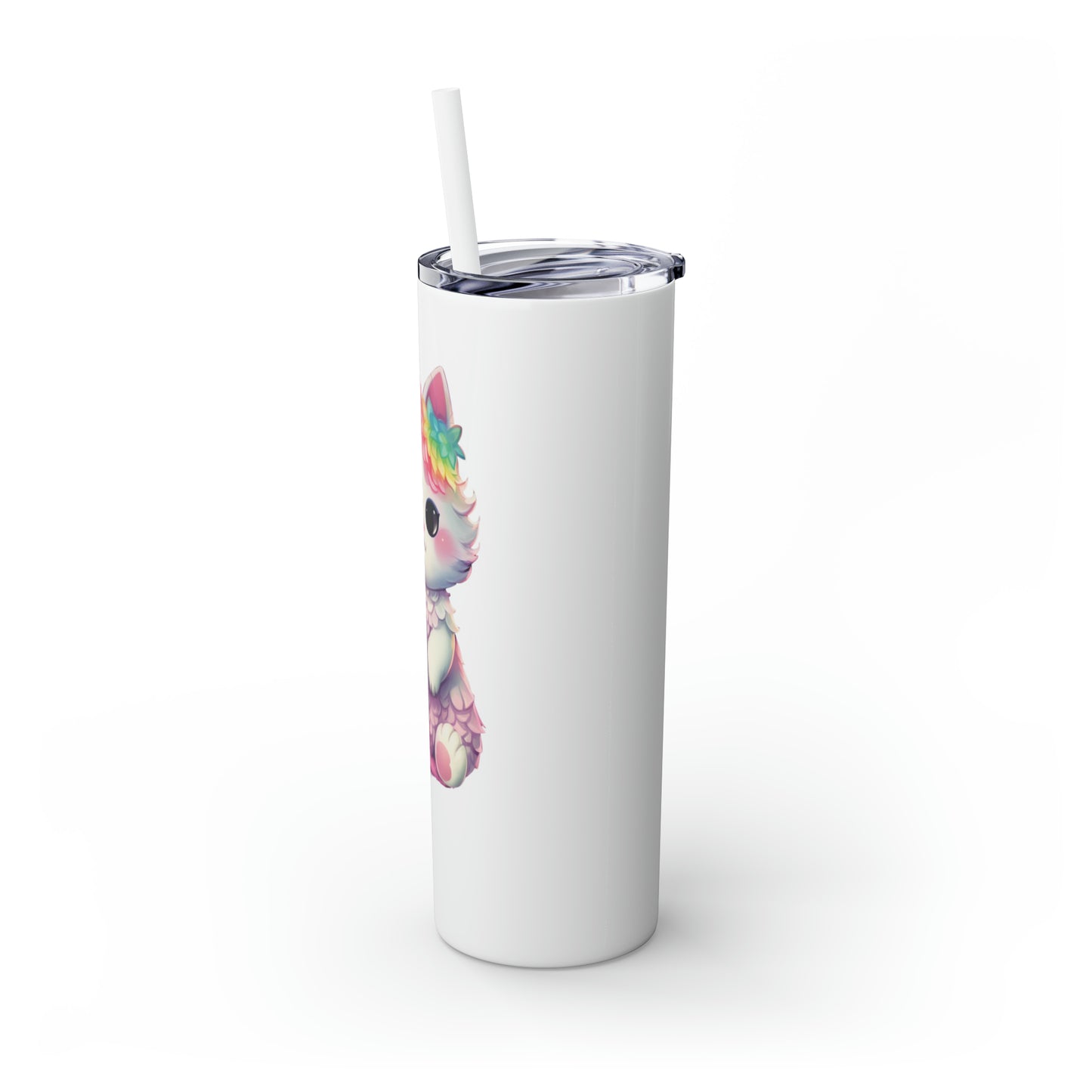 Kawaii Pastel Cat Skinny Tumbler with Straw, Maars Tumbler 20oz Sublimation