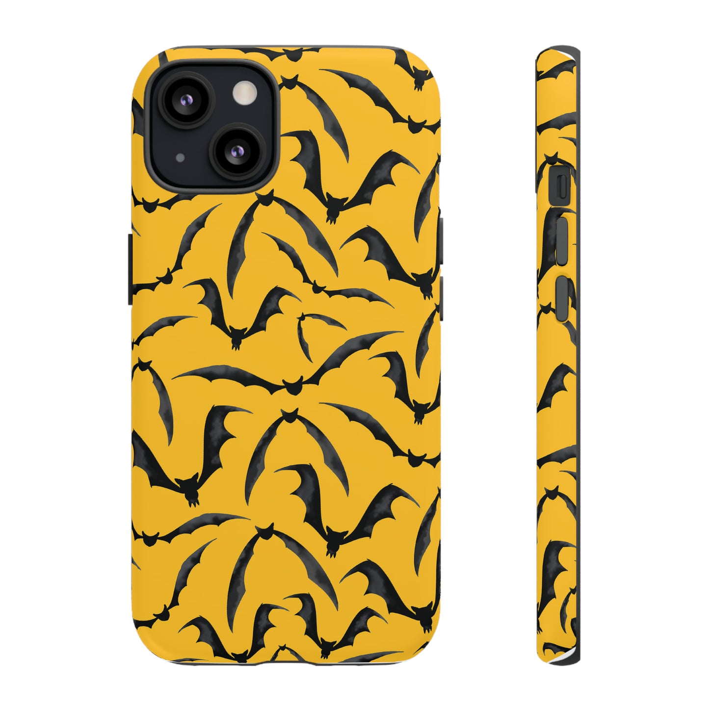 Bat Phone Case, iPhone 15 Case, Cute Glossy Halloween Goth Phone Case