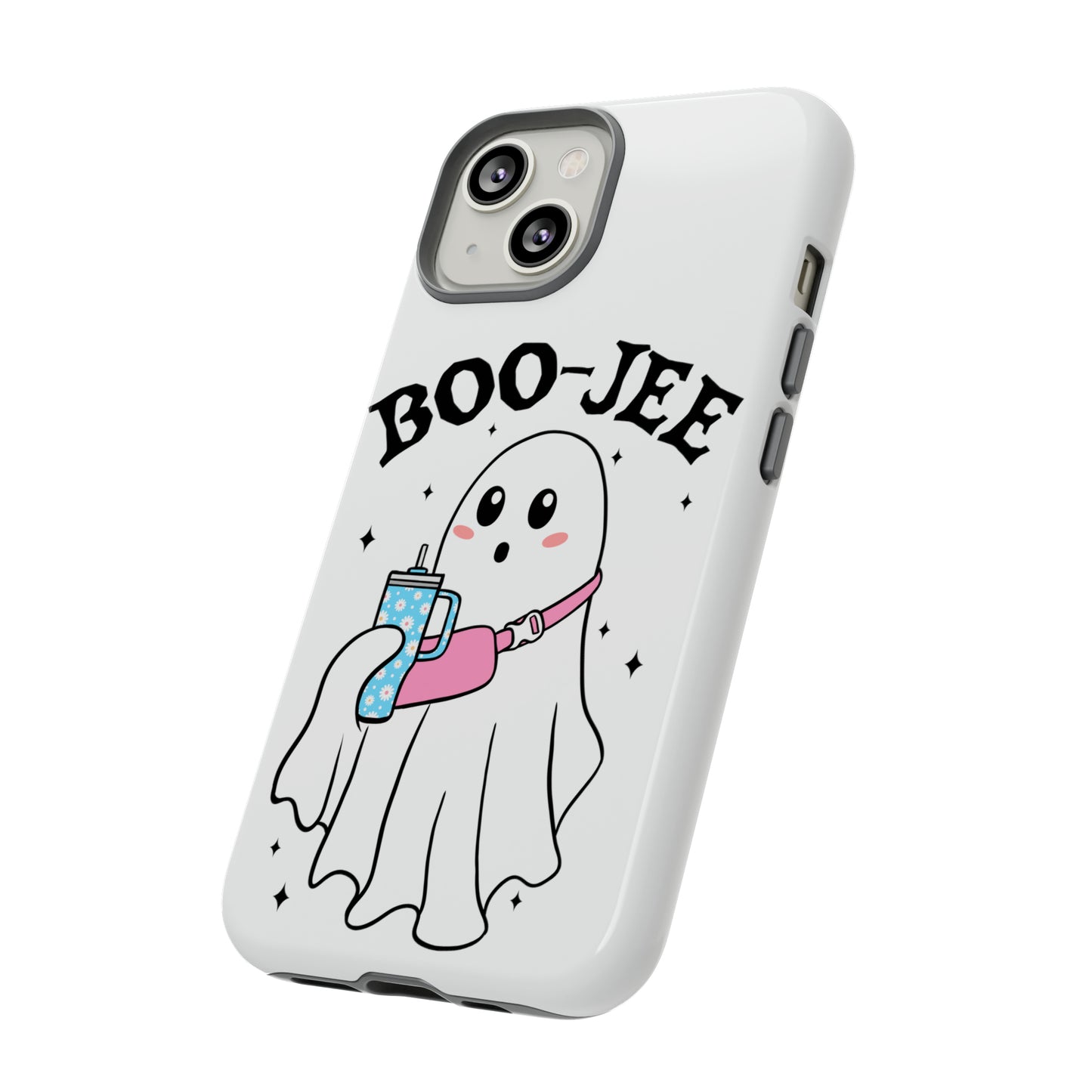 Boo Jee Ghost Phone Case, Halloween Cell Phone Case, Cute iPhone 15 Case