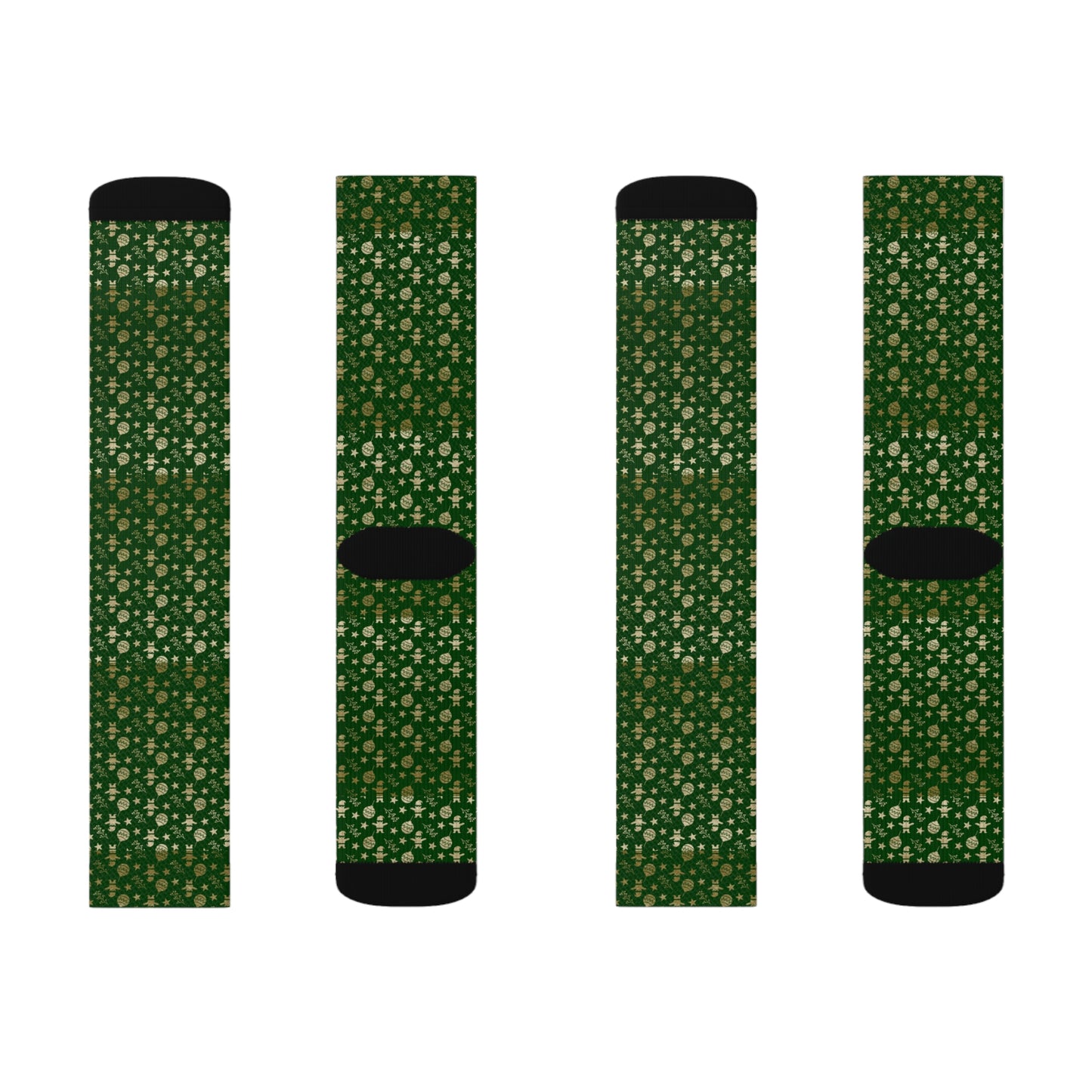 Christmas Novelty Socks, Green Casual Funny Fun Socks for Men & Women Christmas Gift
