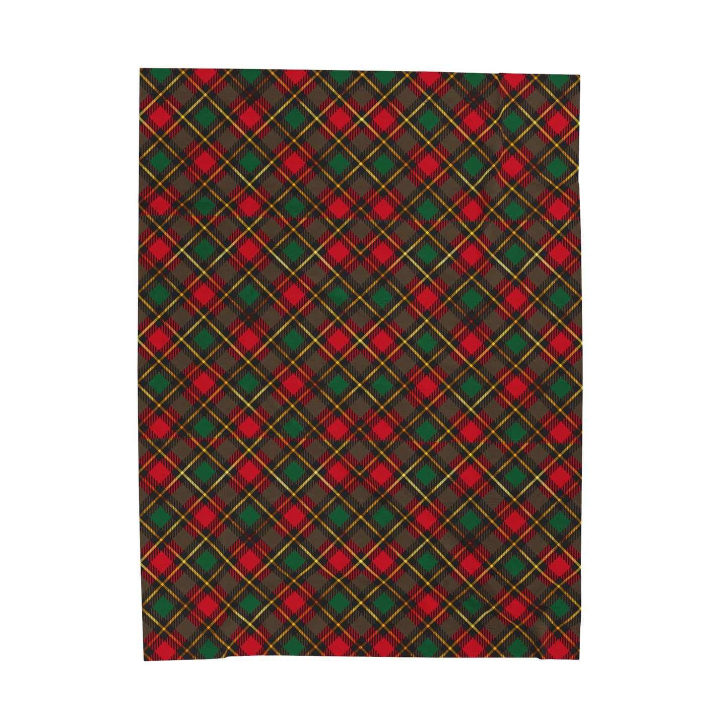 Christmas Plaid Blanket Velveteen Plush Blanket Cozy Warm Throw Blanket Couch