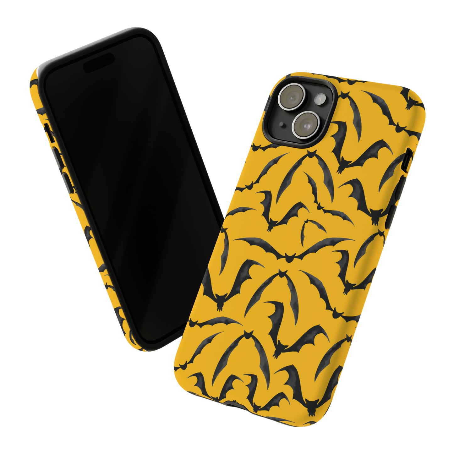 Bat Phone Case, iPhone 15 Case, Cute Glossy Halloween Goth Phone Case
