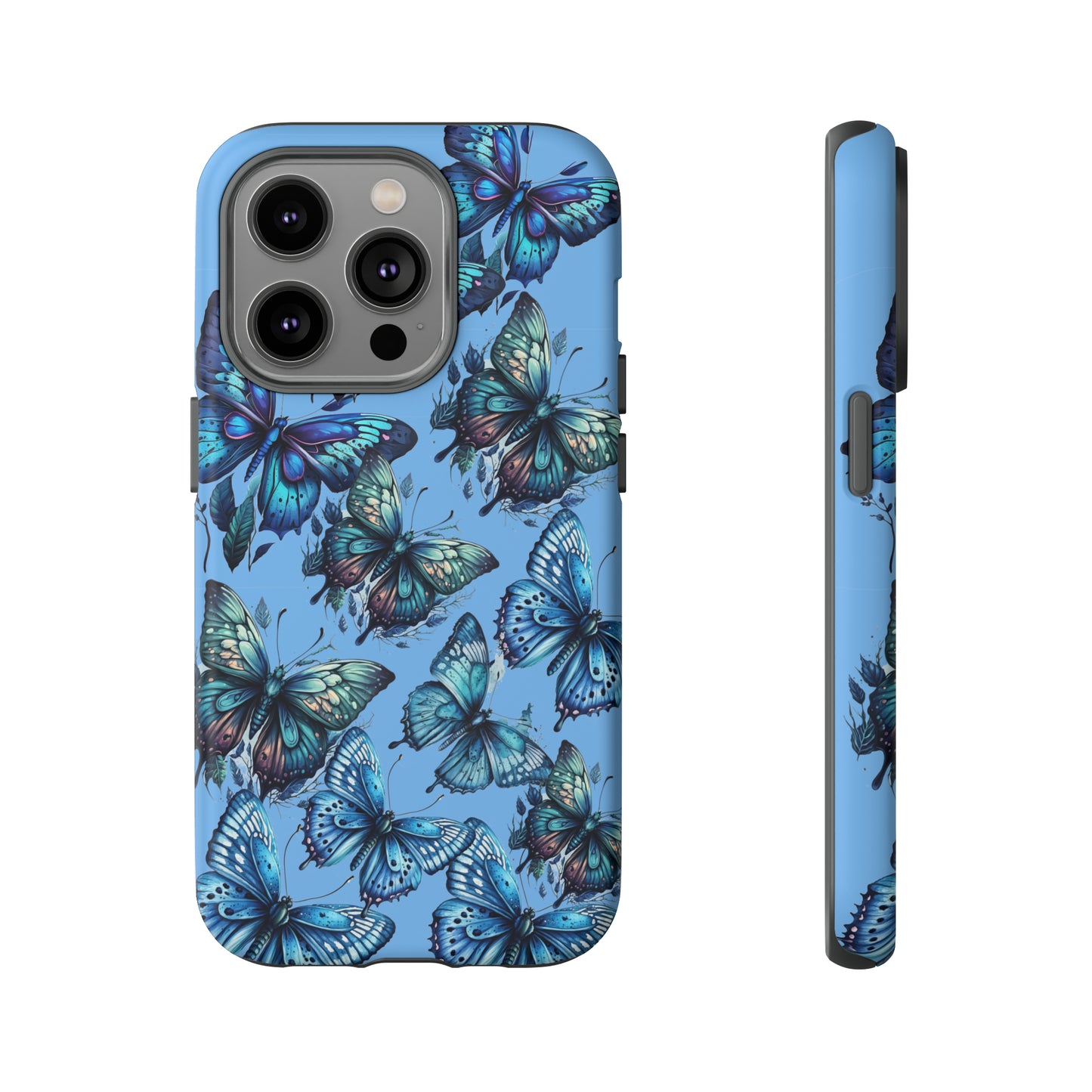 Blue Butterfly iPhone Case, Cute Cell Phone Case, Abstract Phone Case, iPhone Cover