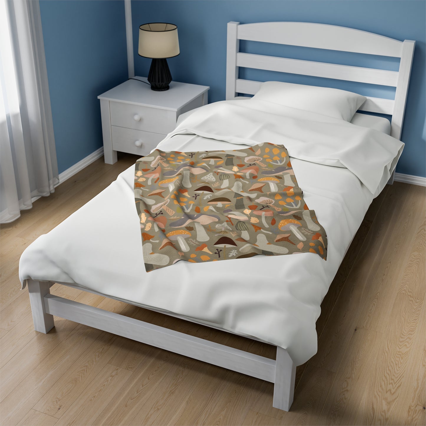 Mushroom Velveteen Plush Blanket, Warm Blanket for Winter, Throw Blanket