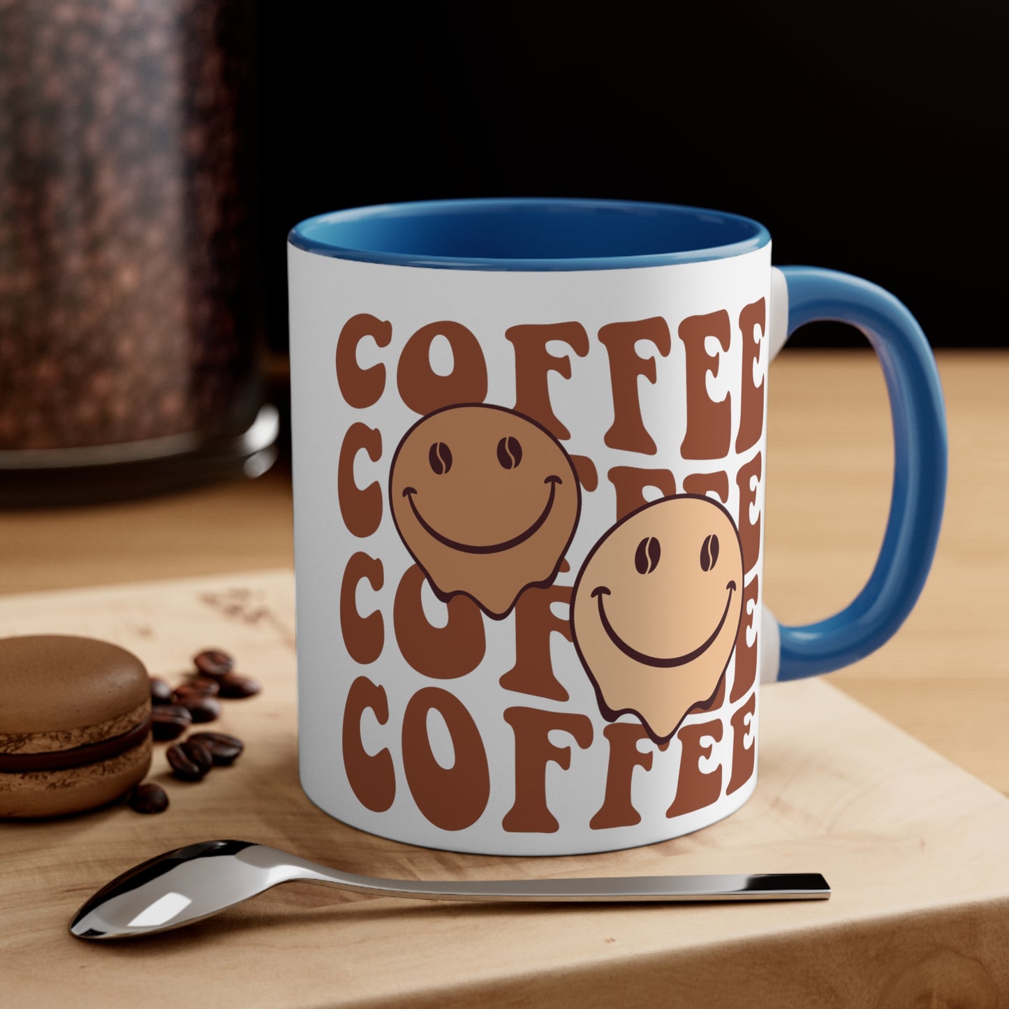 Cute Coffee Mug, Happy Face Funny Ceramic Mug Cup 11oz