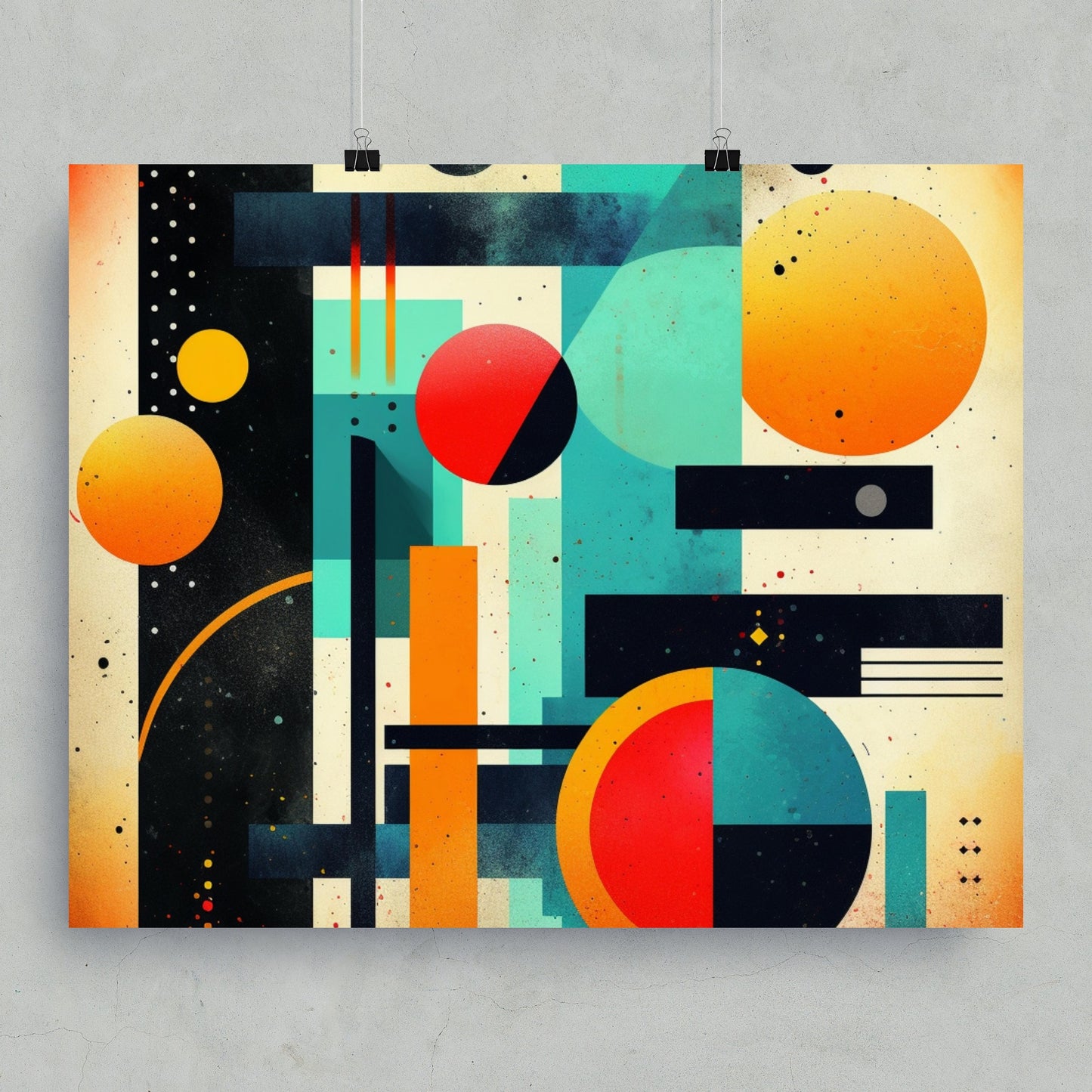 Abstract Geometric Shapes Wall Art Print product