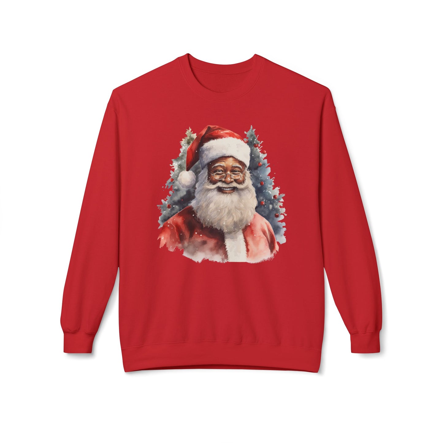 Black Santa Christmas Sweatshirt Santa Christmas Sweater Festive Sweatshirt