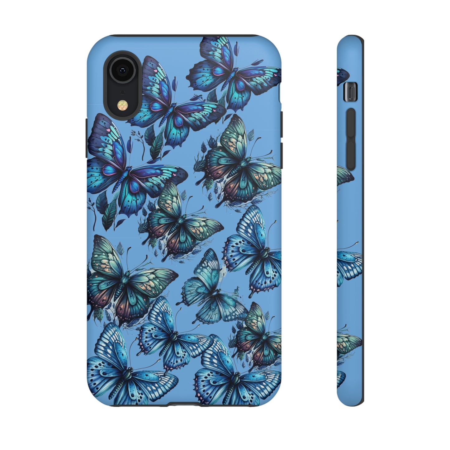 Blue Butterfly iPhone Case, Cute Cell Phone Case, Abstract Phone Case, iPhone Cover