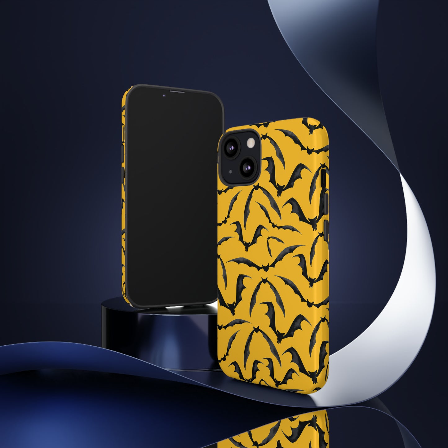 Bat Phone Case, iPhone 15 Case, Cute Glossy Halloween Goth Phone Case