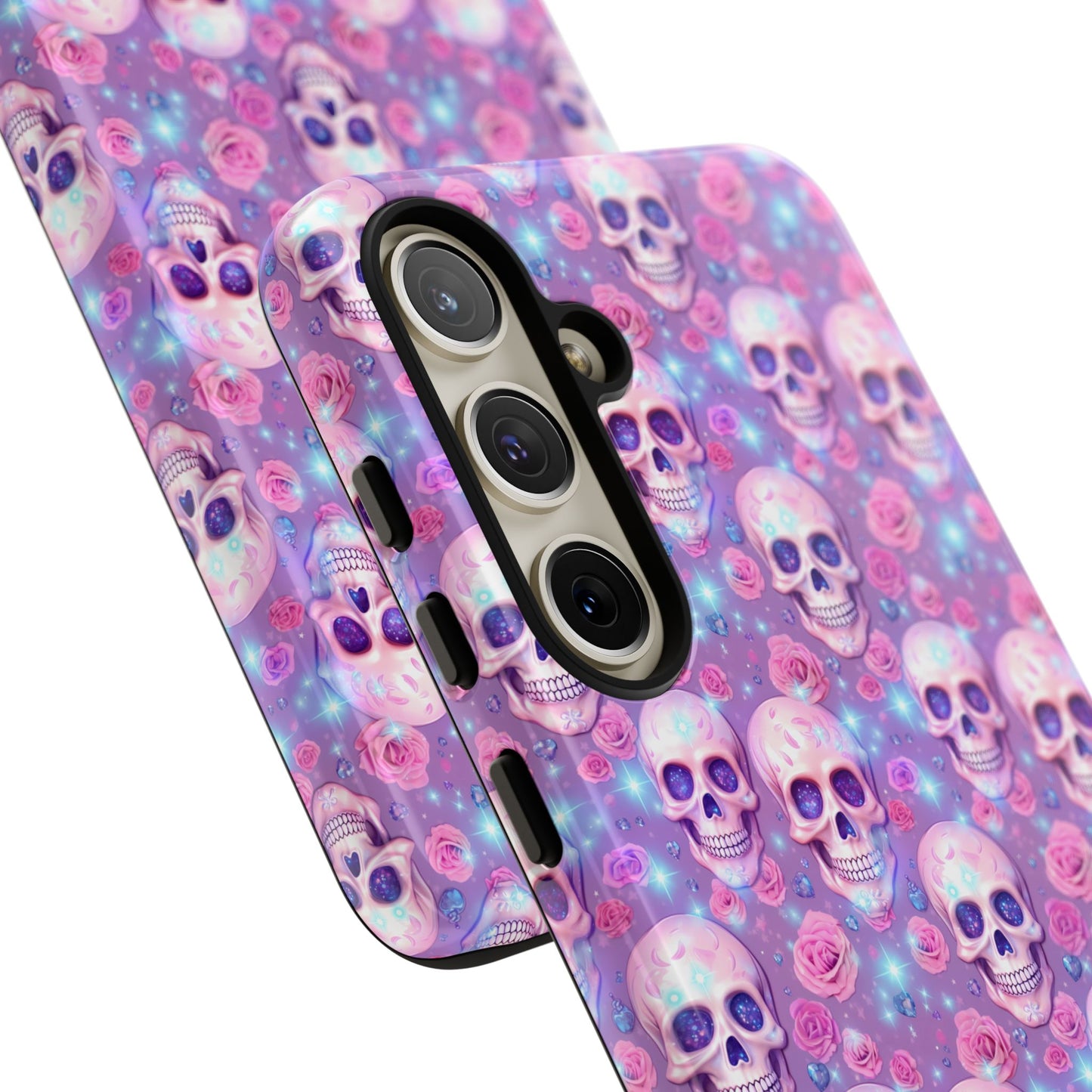 Phone Case - Skull and Roses Pastel Goth Tough Case