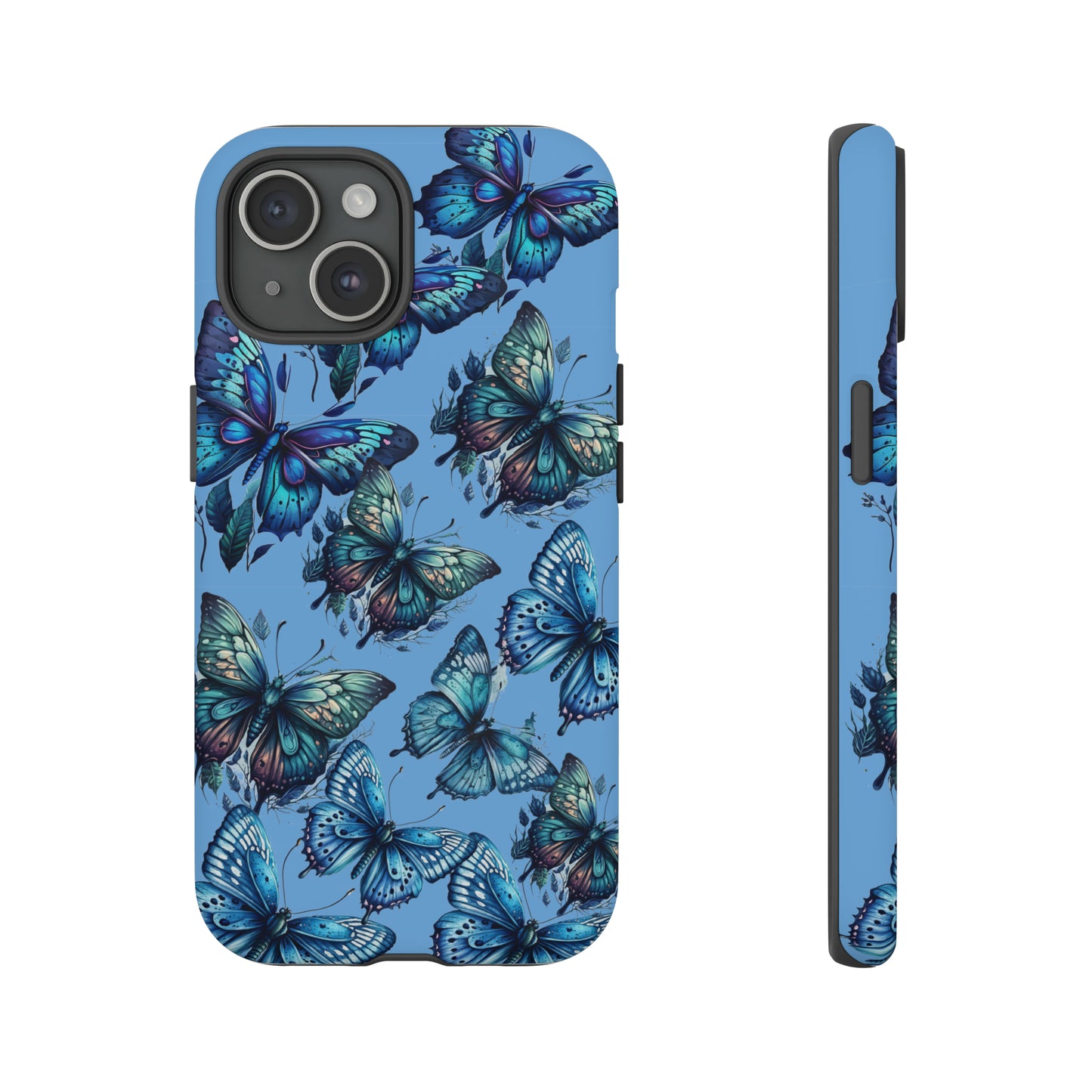 Blue Butterfly iPhone Case, Cute Cell Phone Case, Abstract Phone Case, iPhone Cover
