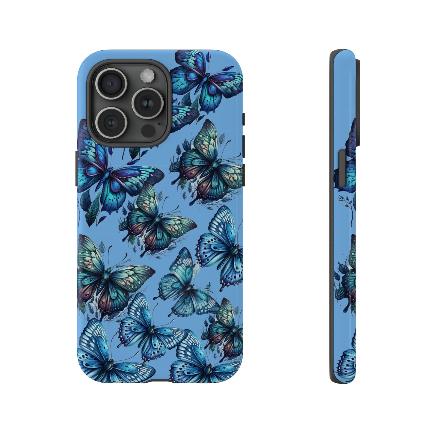 Blue Butterfly iPhone Case, Cute Cell Phone Case, Abstract Phone Case, iPhone Cover
