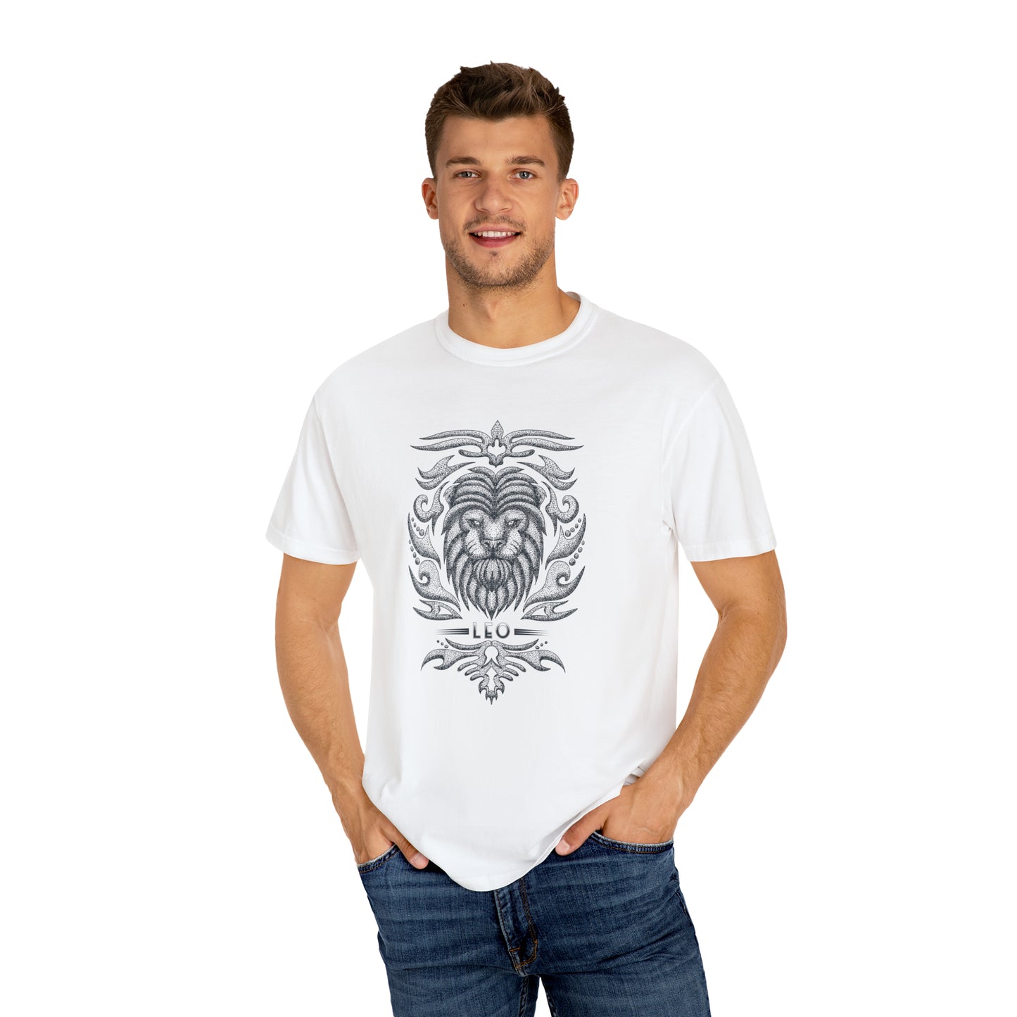 Comfort Colors Leo Vintage Shirt, Zodiac T-shirt, Leo Shirt Unisex Garment-Dyed T-shirt