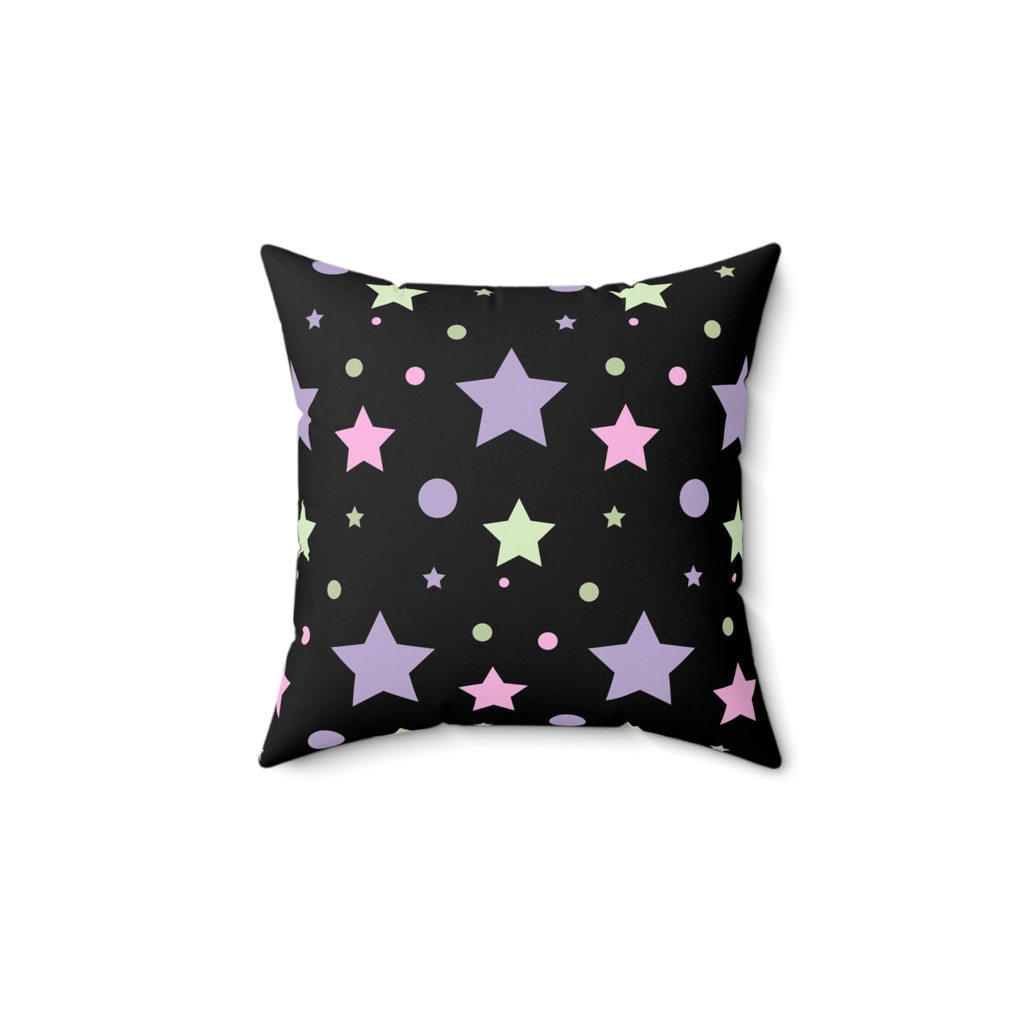 Pastel Goth Star Throw Pillow Throw Pillow Cover, Goth Decor Polyester Square Pillow