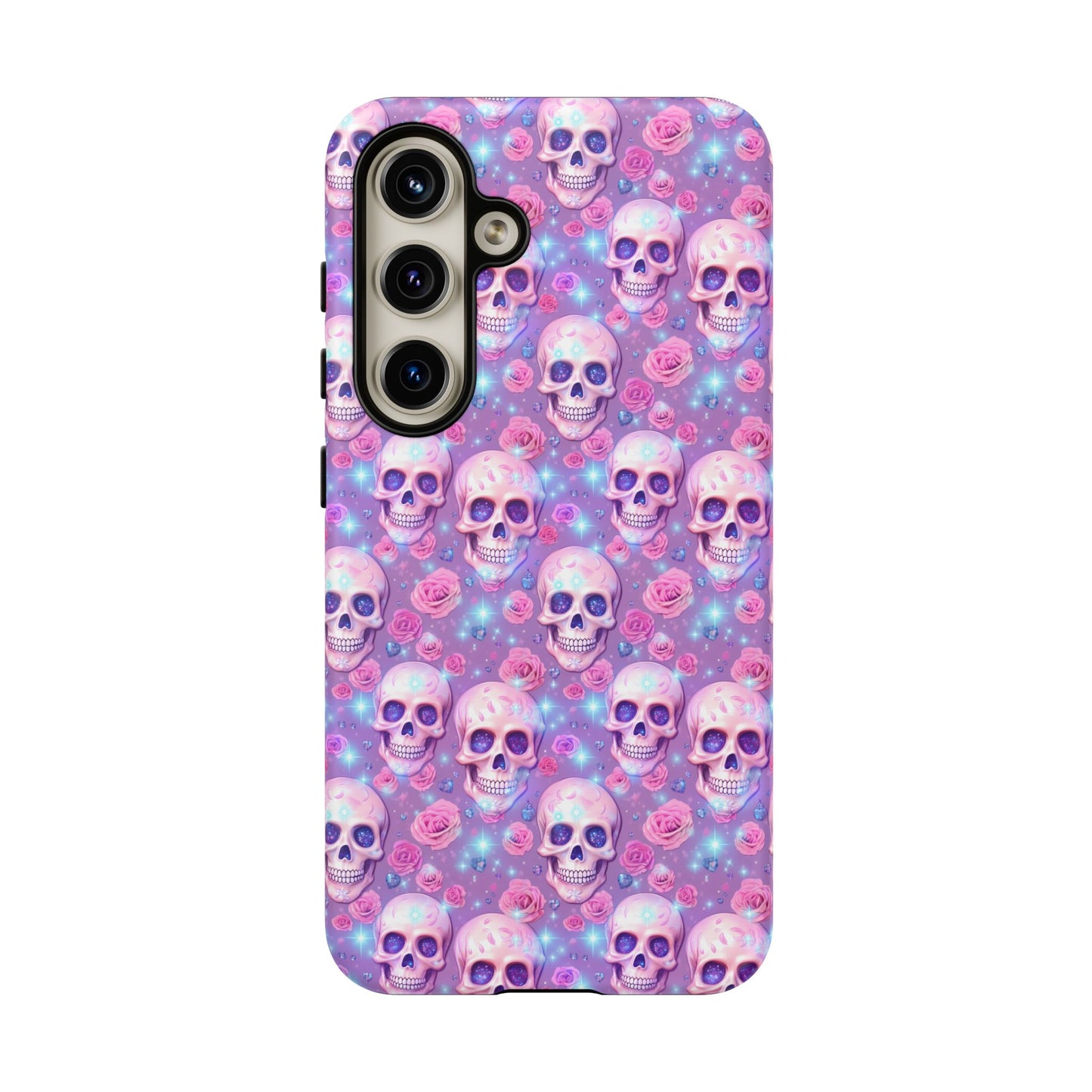Phone Case - Skull and Roses Pastel Goth Tough Case