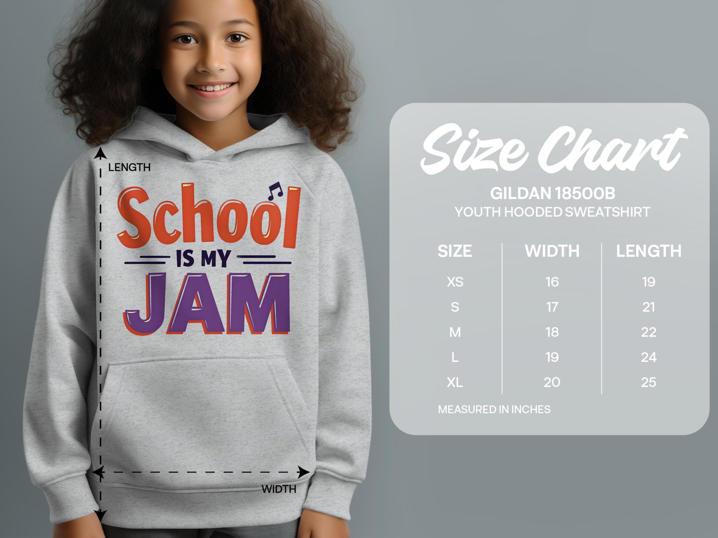 School Is My Jam Youth Hooded Sweatshirt product