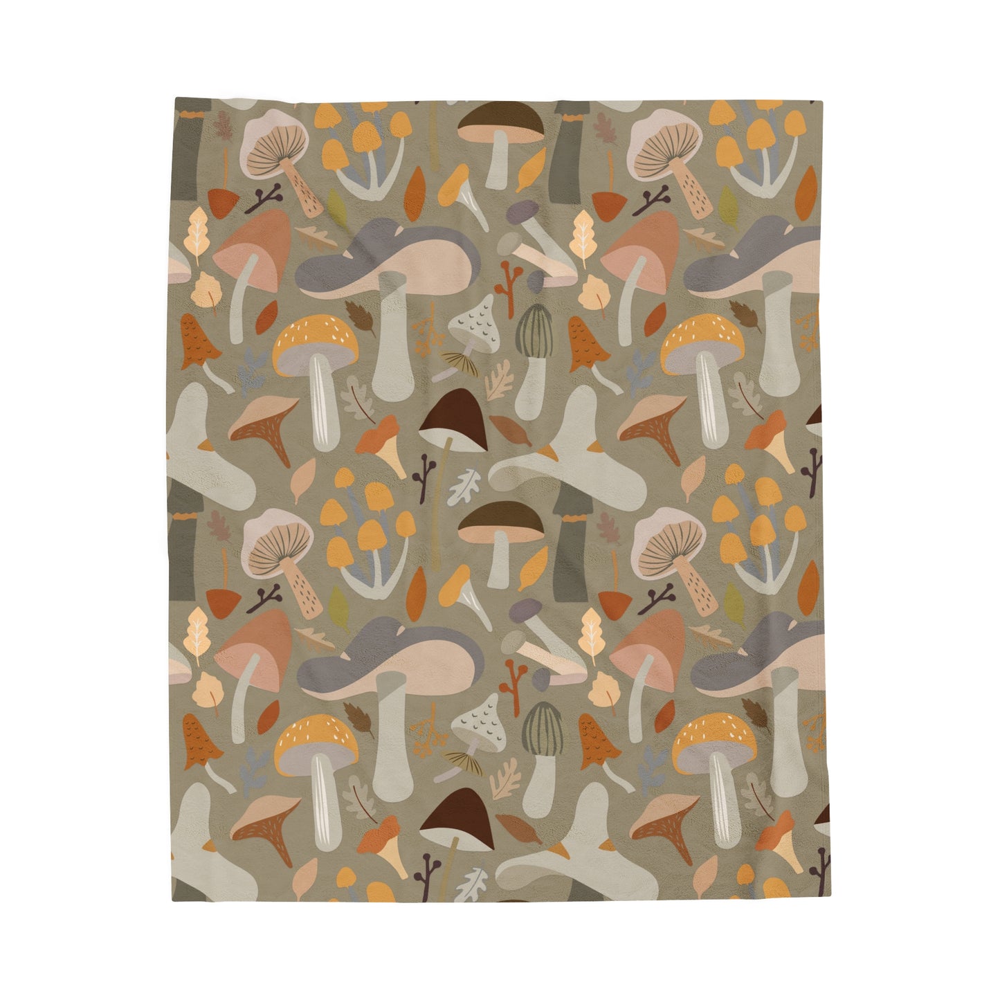 Mushroom Velveteen Plush Blanket, Warm Blanket for Winter, Throw Blanket