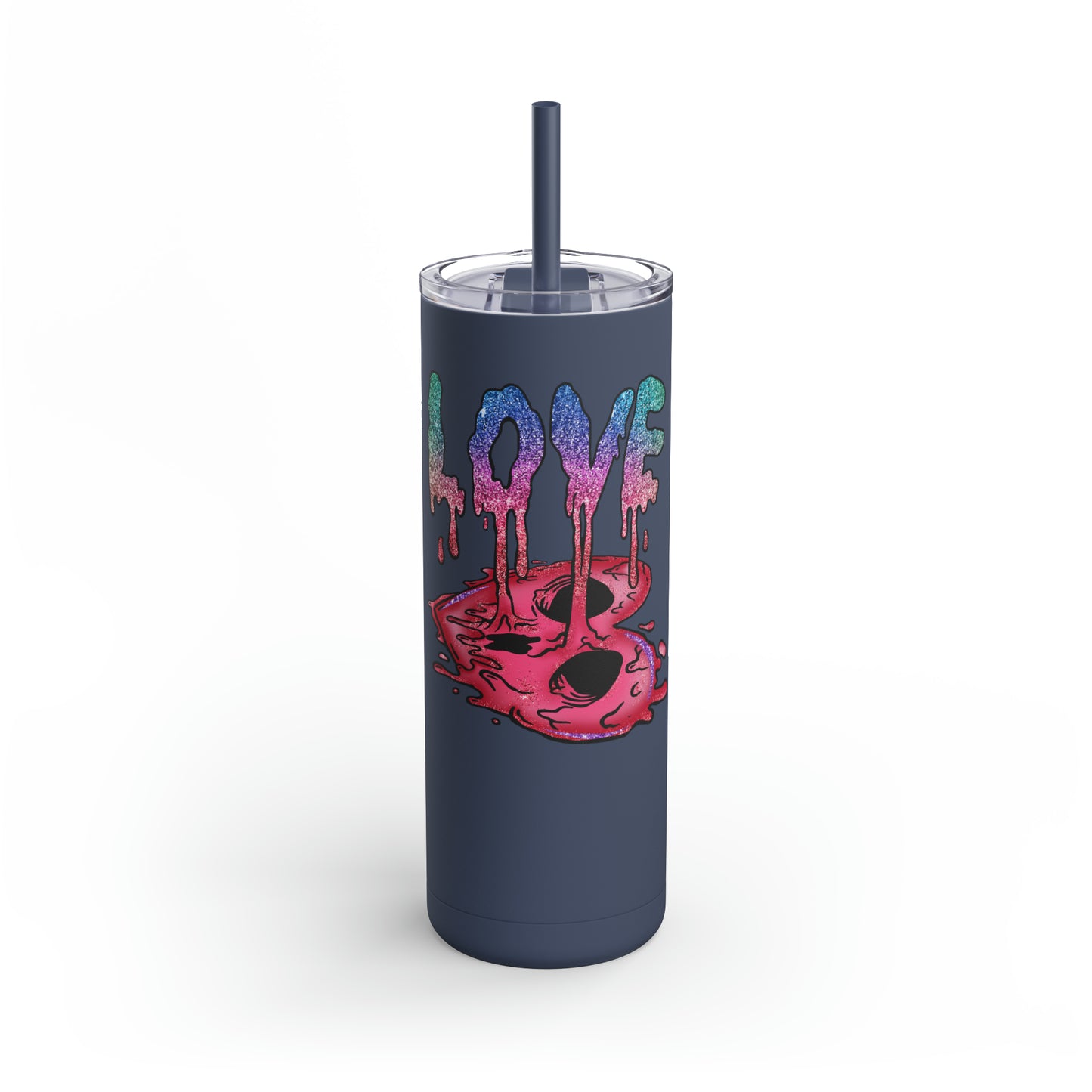 Goth Valentine's Day Tumbler Cup, Maars Maker Skinny Tumbler With Straw, Goth Gifts