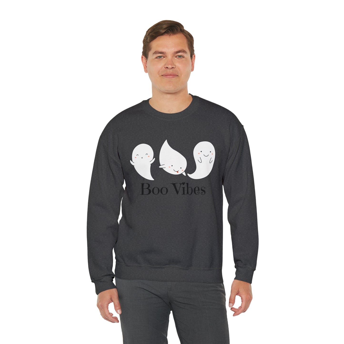 Boo Ghost Sweatshirt, Halloween Sweatshirt Women Men Crewneck Sweatshirt