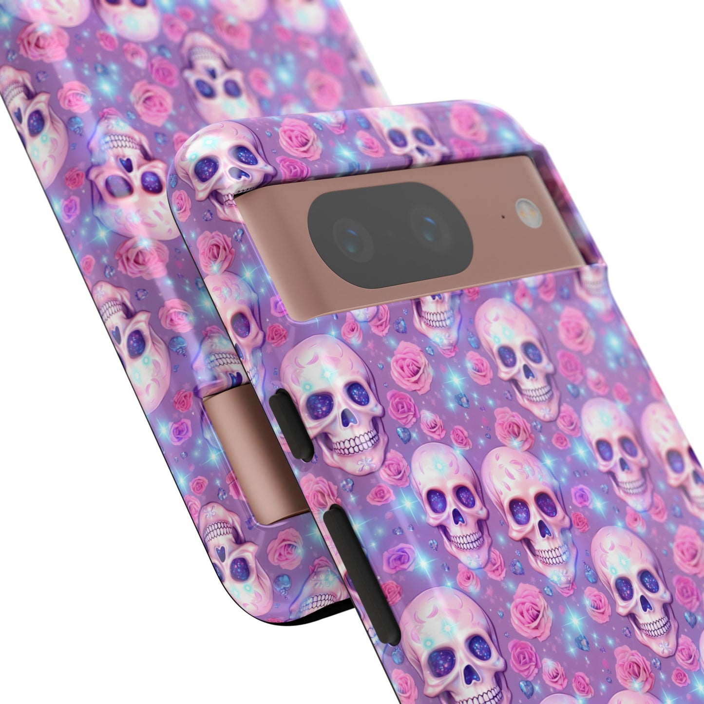 Phone Case - Skull and Roses Pastel Goth Tough Case