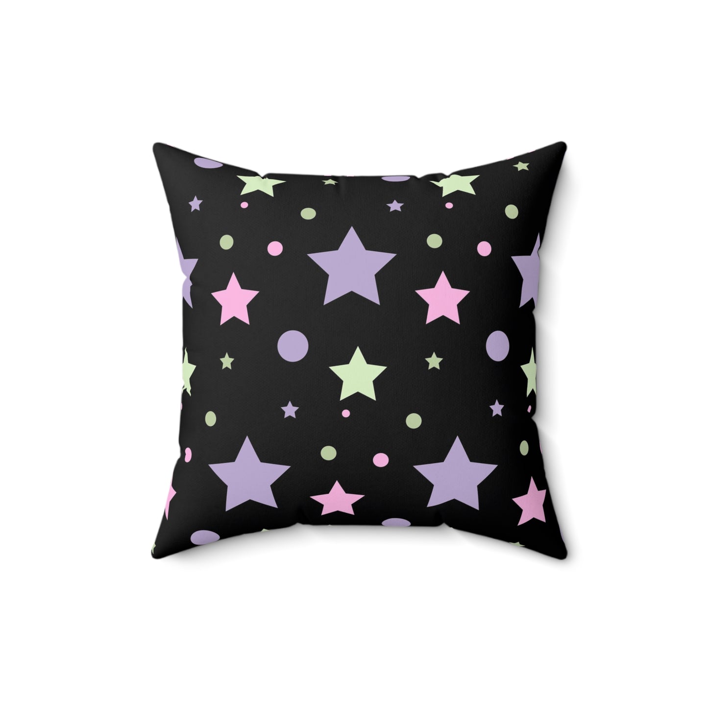 Pastel Goth Star Throw Pillow Throw Pillow Cover, Goth Decor Polyester Square Pillow