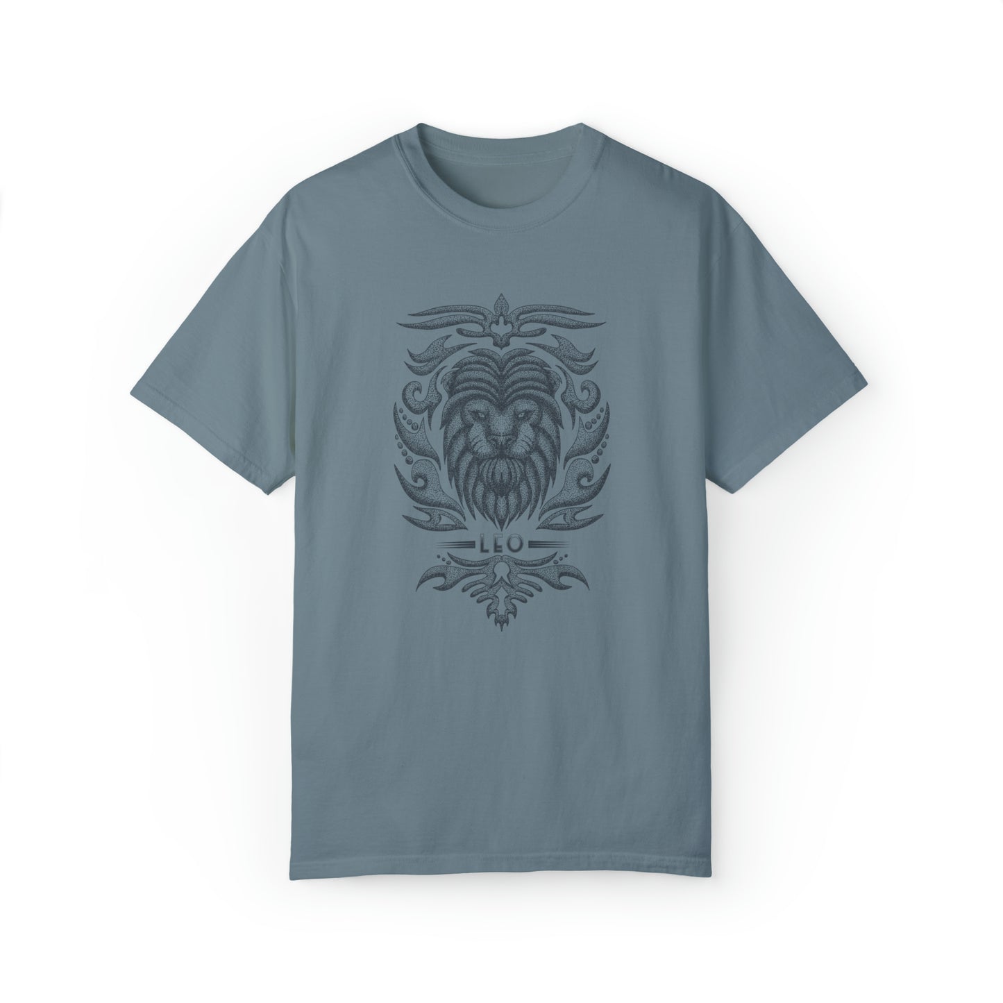 Comfort Colors Leo Vintage Shirt, Zodiac T-shirt, Leo Shirt Unisex Garment-Dyed T-shirt