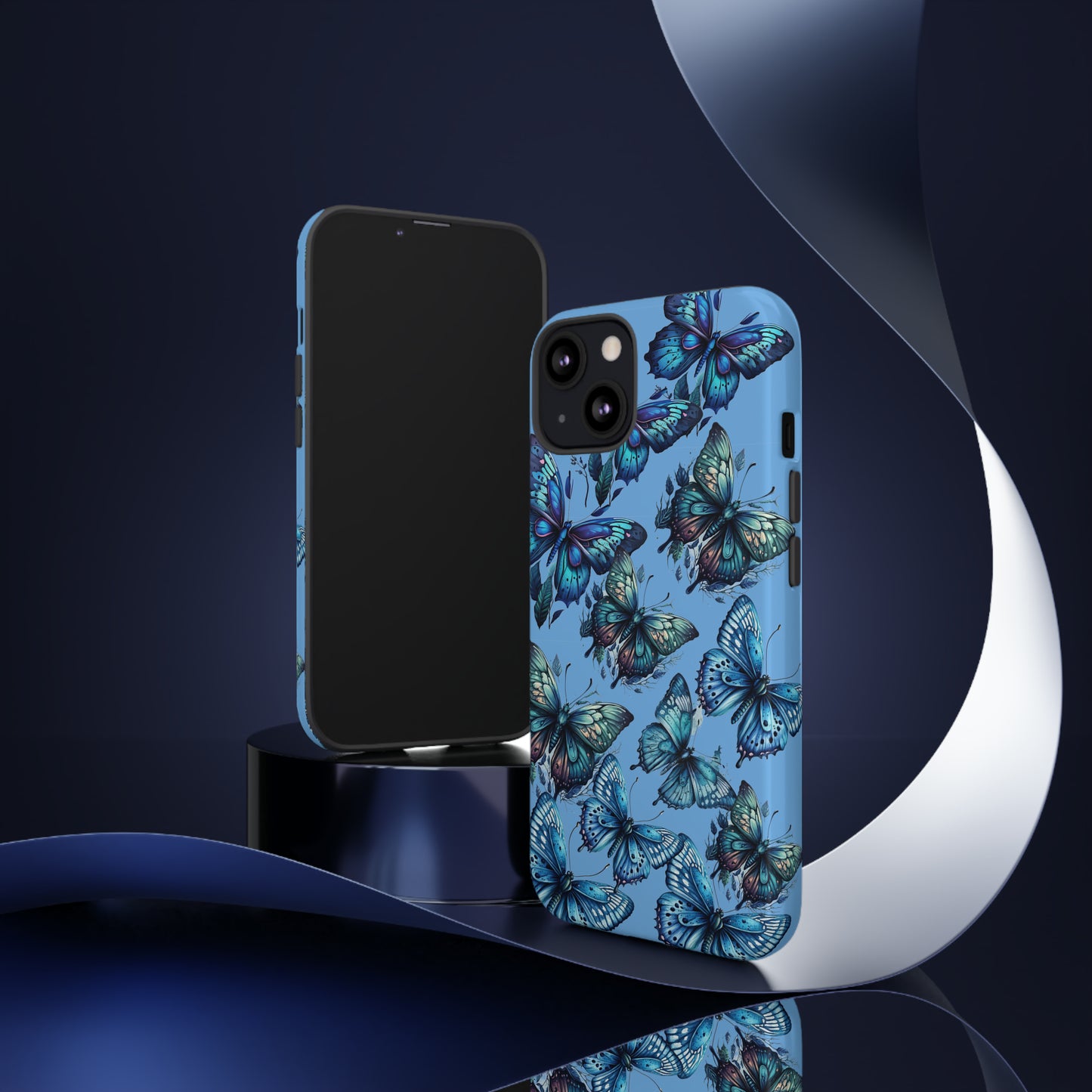 Blue Butterfly iPhone Case, Cute Cell Phone Case, Abstract Phone Case, iPhone Cover