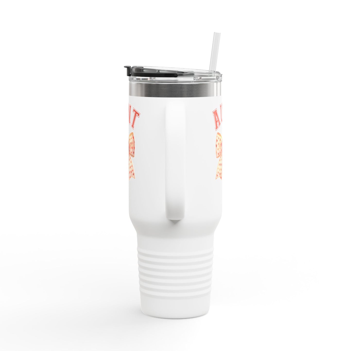 Aunt Coquette Stlye Insulated Travel Mug, Coquette Bow Coffee Tumbler, 40oz Stainless Steel