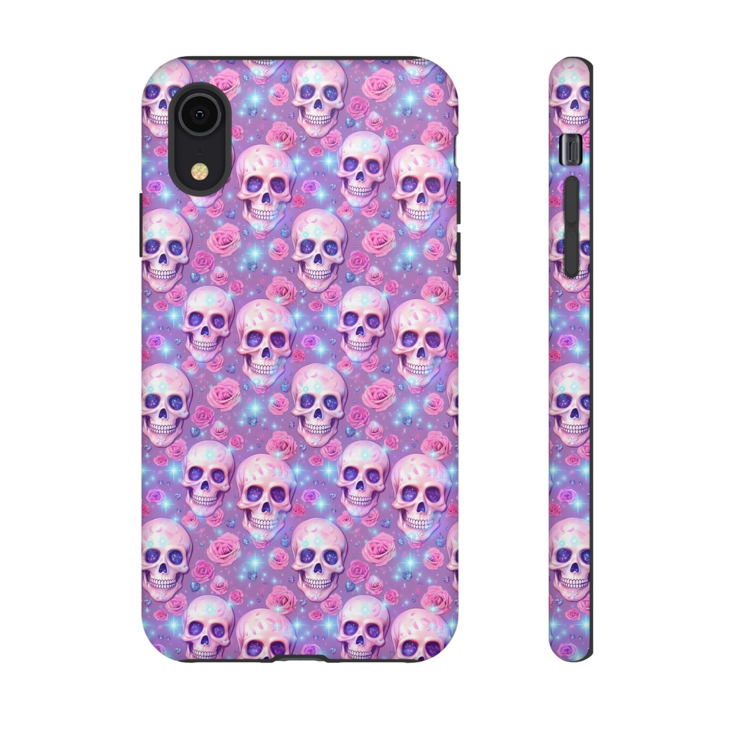 Phone Case - Skull and Roses Pastel Goth Tough Case