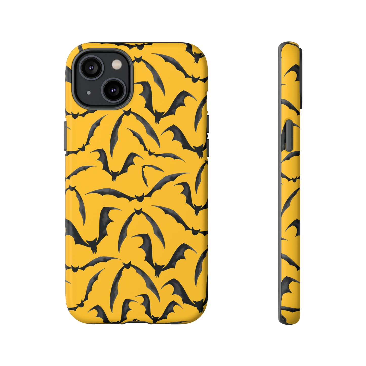 Bat Phone Case, iPhone 15 Case, Cute Glossy Halloween Goth Phone Case