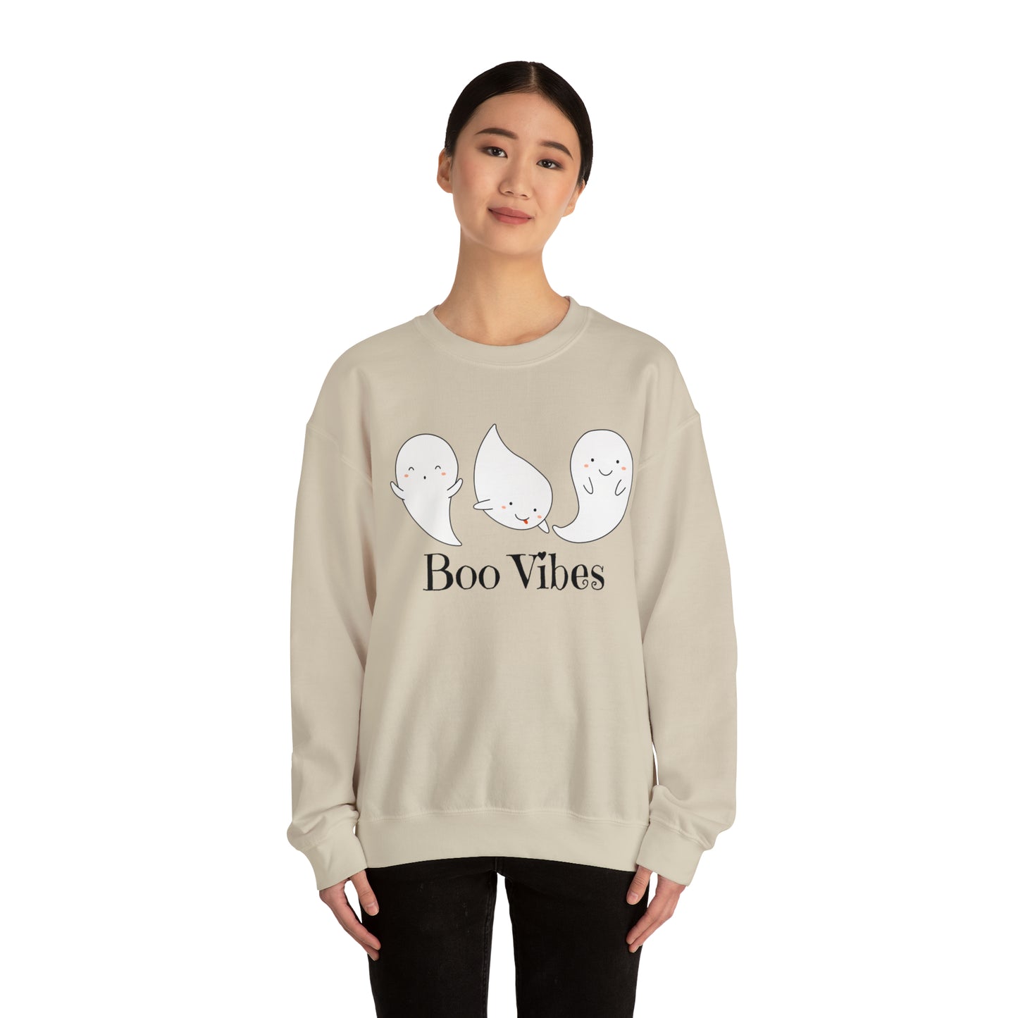 Boo Ghost Sweatshirt, Halloween Sweatshirt Women Men Crewneck Sweatshirt