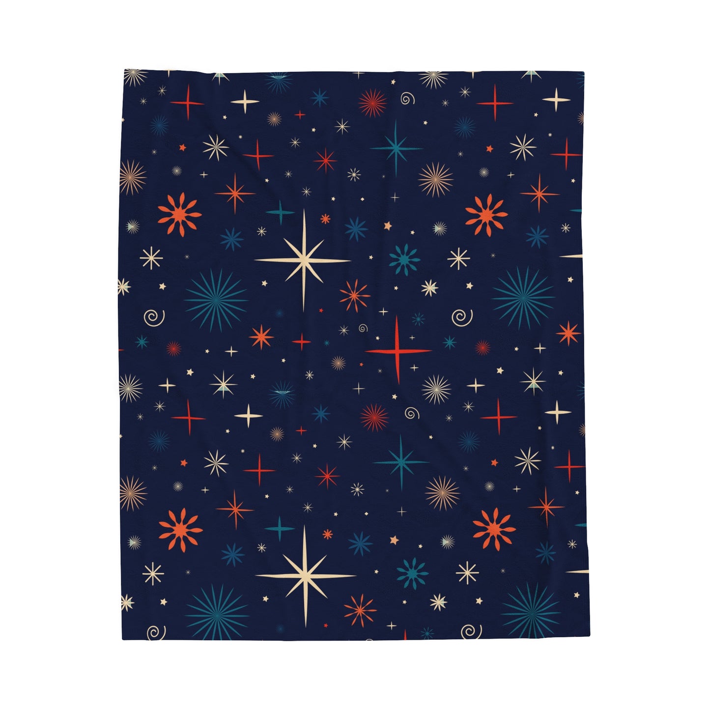 Velveteen Blanket - Retro Christmas Plush Bedroom Decor-Blue Bedding