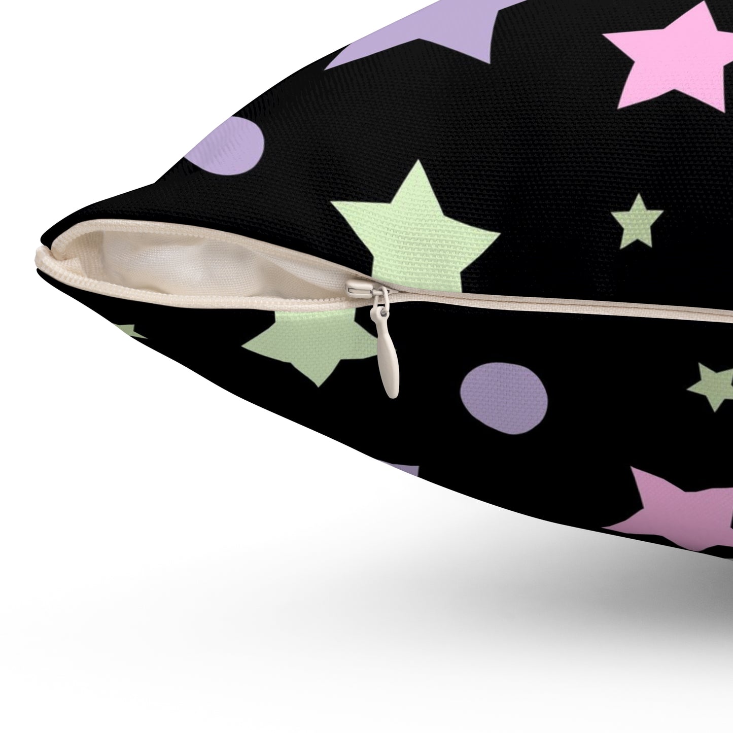 Pastel Goth Star Throw Pillow Throw Pillow Cover, Goth Decor Polyester Square Pillow