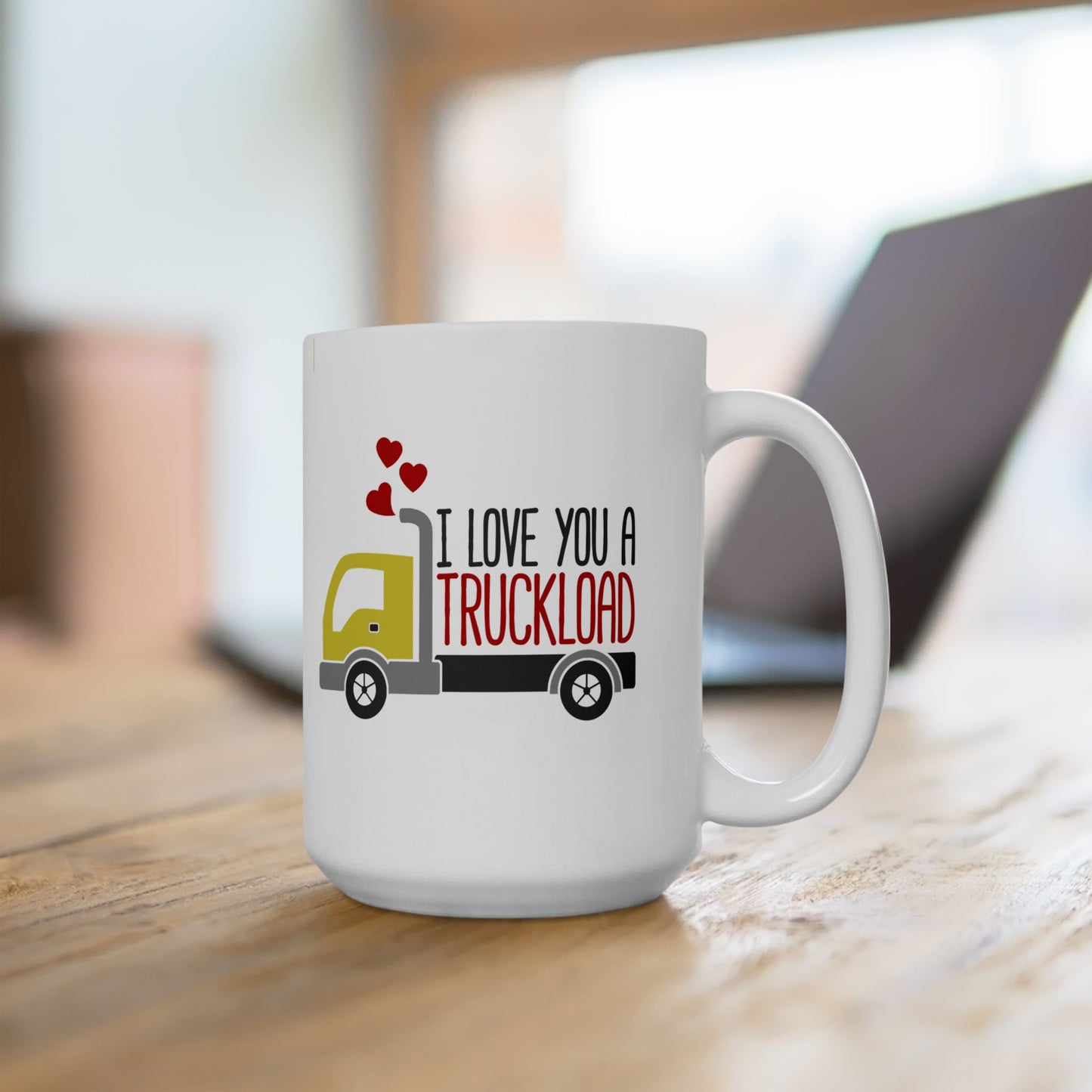 Love You a Truck Load Valentine Coffee Mug-Ceramic Mug, (11oz, 15oz)