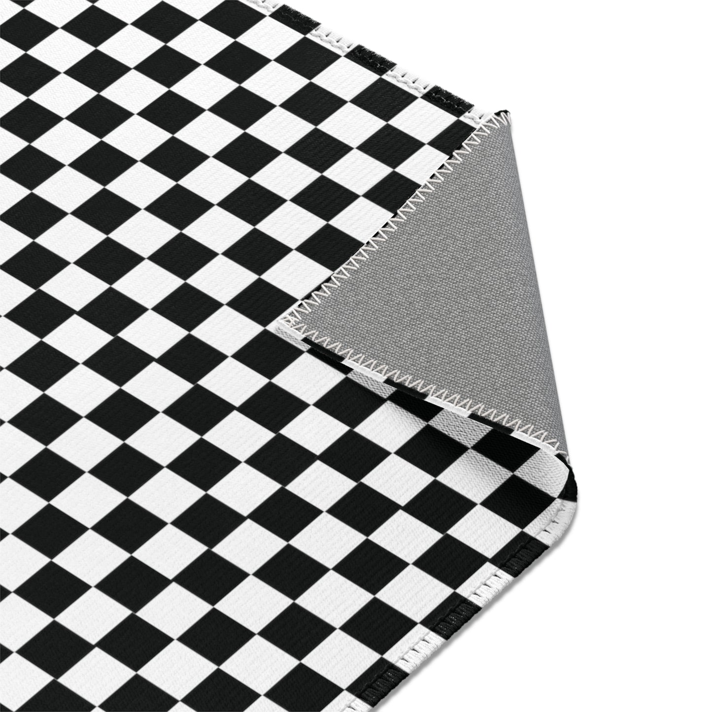 Black and White Checkered Area Rug, Cute Living Room Rug, Minimalist Rug