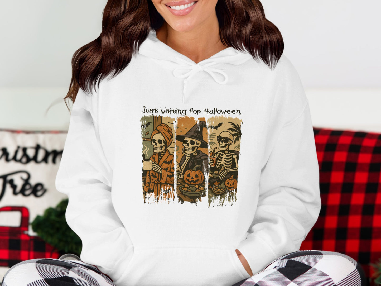 Just Waiting For Halloween Skeletons Hoodie product
