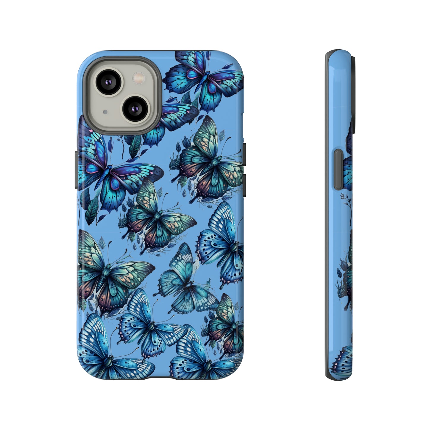 Blue Butterfly iPhone Case, Cute Cell Phone Case, Abstract Phone Case, iPhone Cover