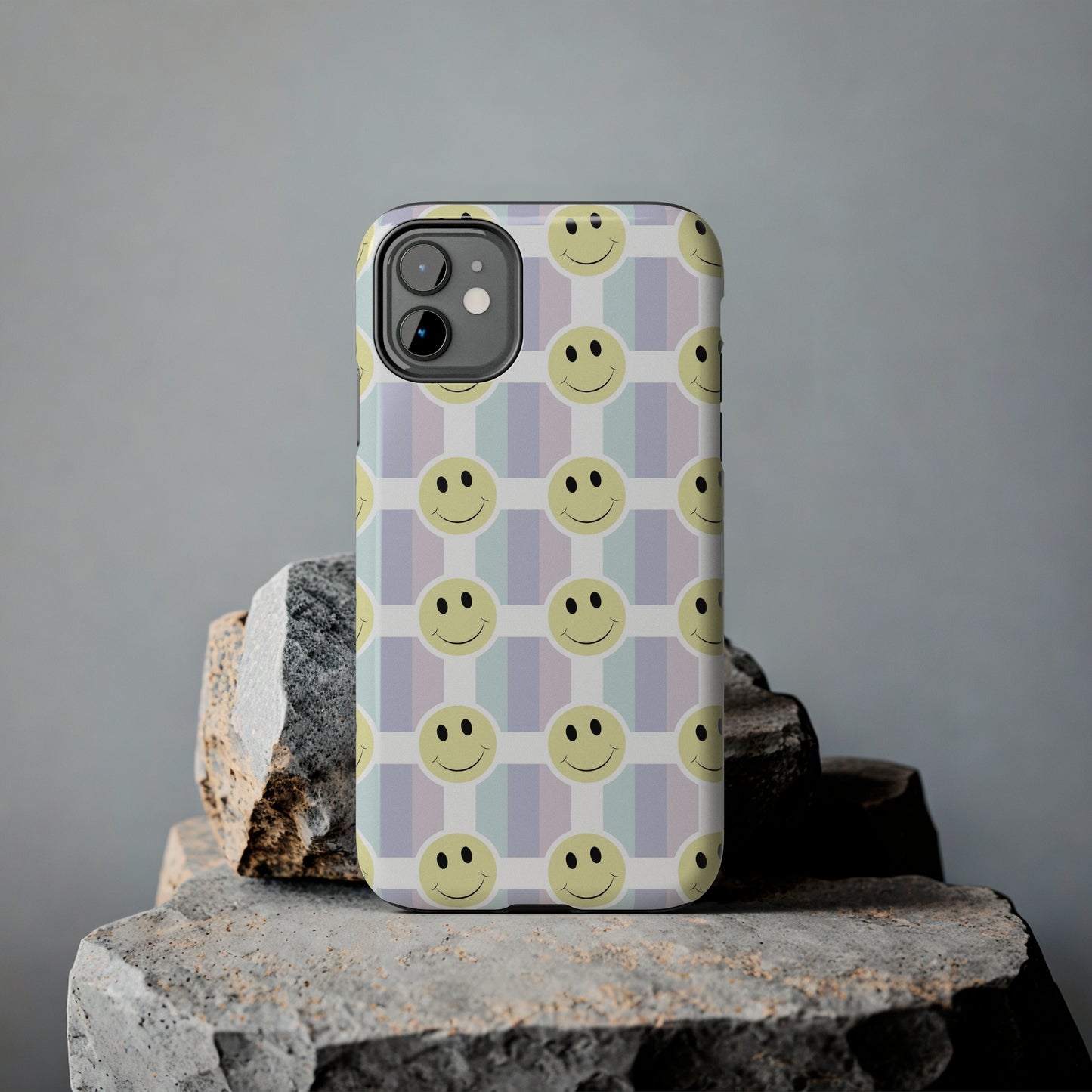 Smiley Face Retro Tough Phone Case, Cute Cool Trendy Biodegradable Phone Case