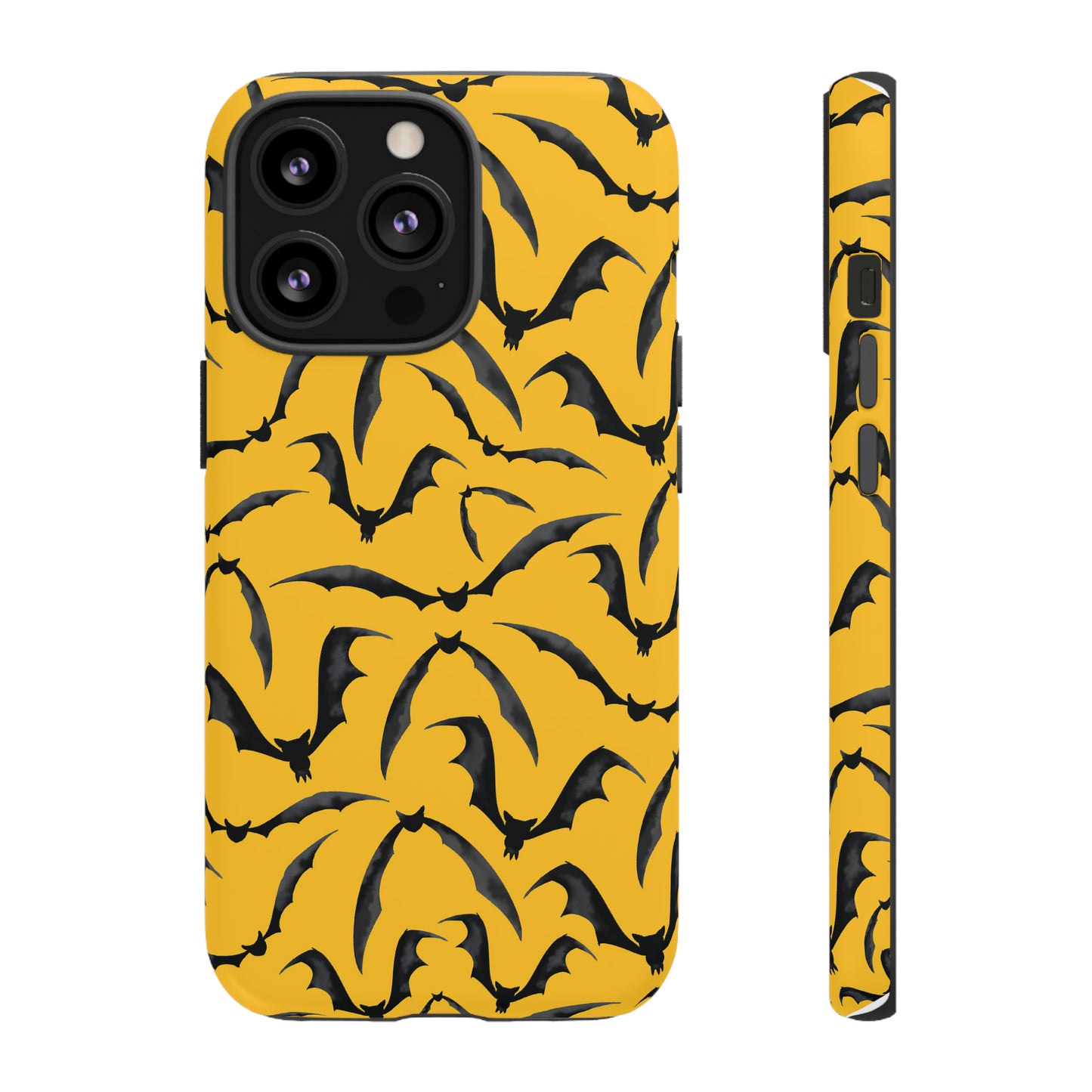 Bat Phone Case, iPhone 15 Case, Cute Glossy Halloween Goth Phone Case