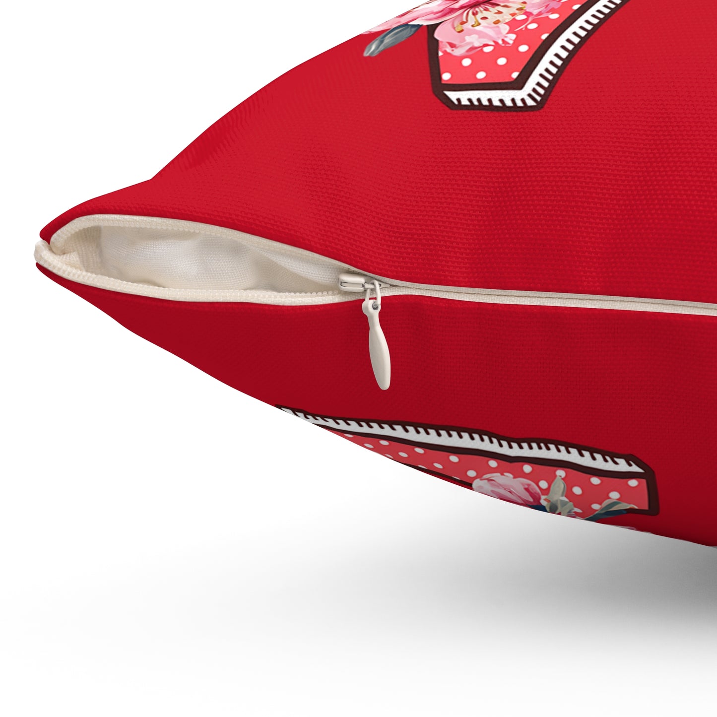 Love Throw Pillow Floral Red Valentine Throw Pillow Cover Decorative Couch Pillows