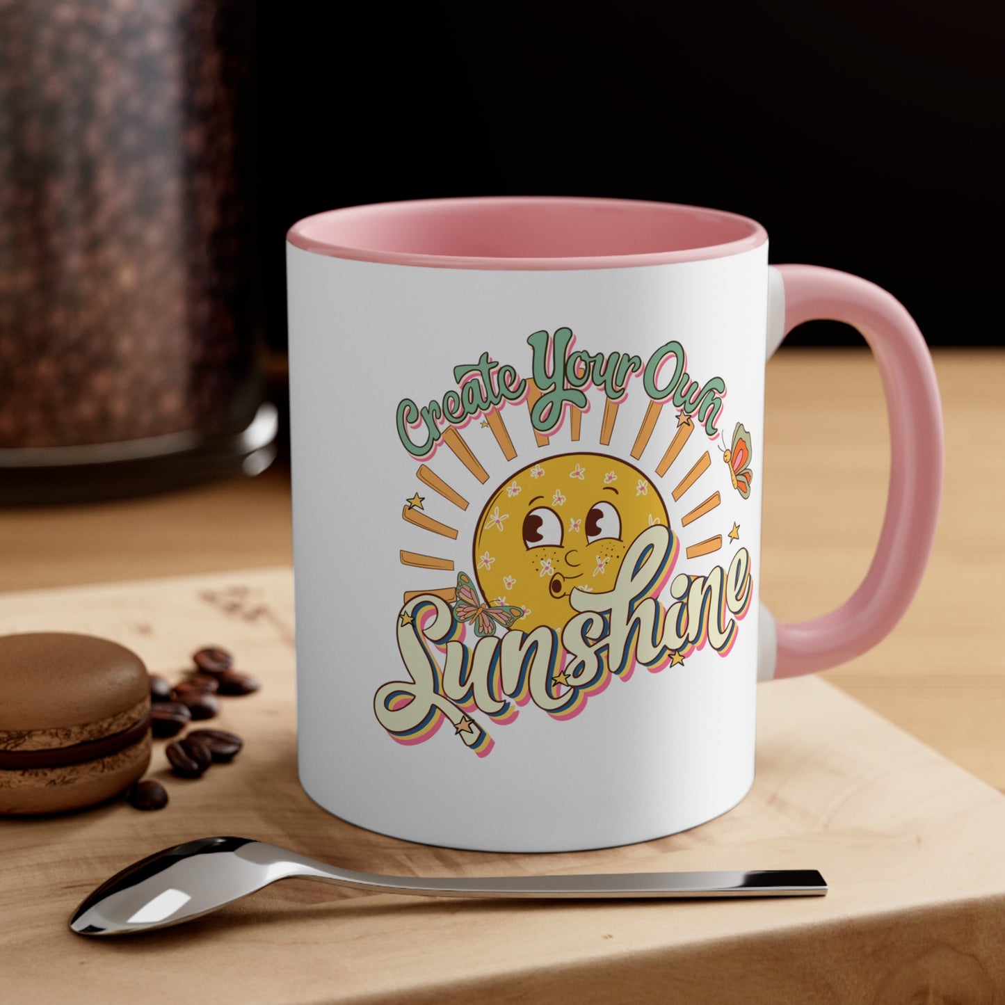 Create Your Own Sunshine Inspirational Retro Accent Coffee Mug, 11oz