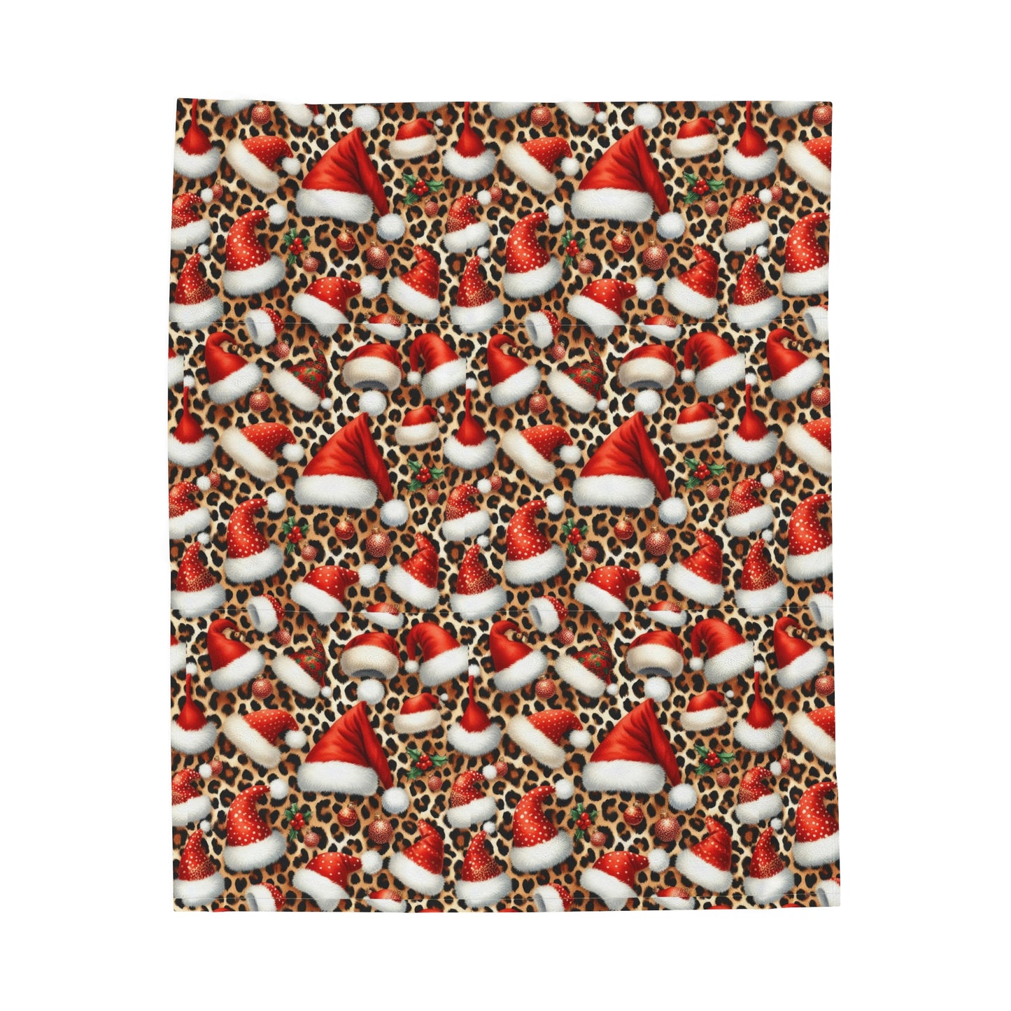 Leopard Christmas Throw Blanket Couch Cozy Christmas Blanket