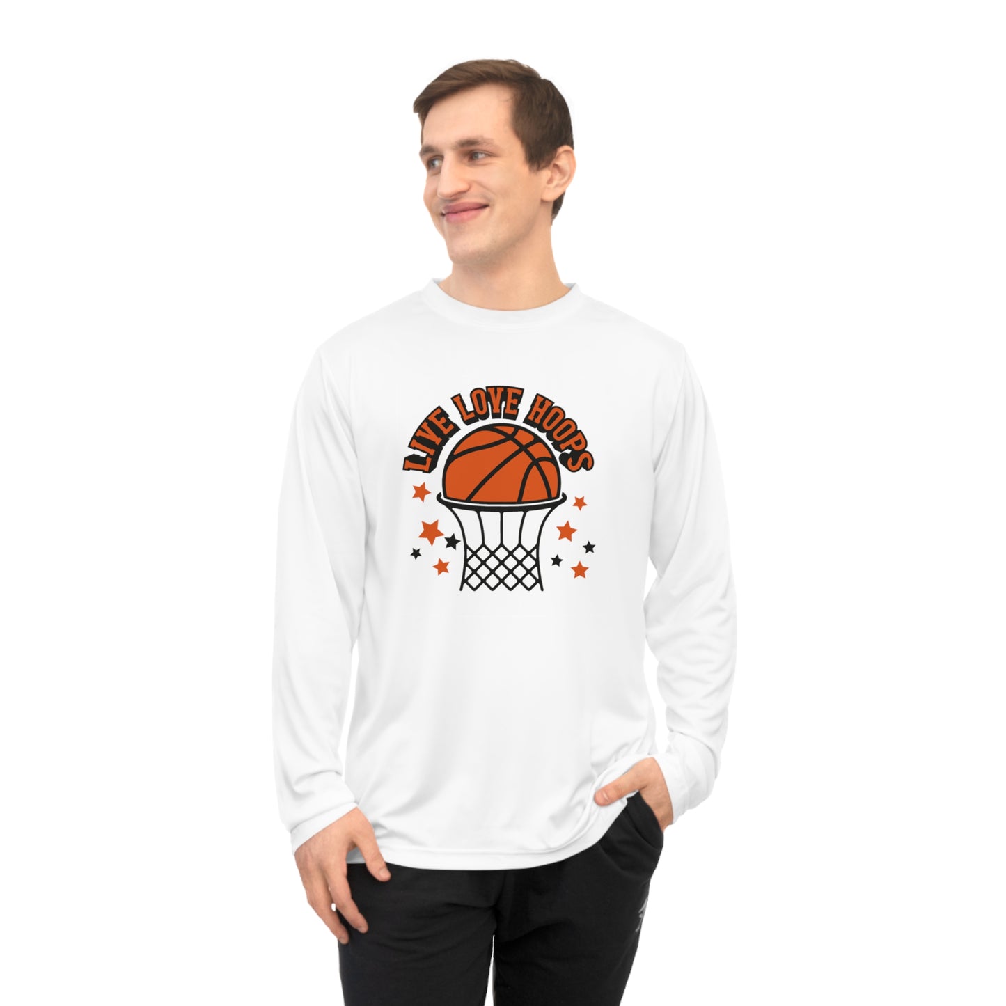Basketball Shirt, Basketball Mom, Dad, Game Day Shirt, Sports T-shirt, Unisex Performance Long Sleeve Shirt
