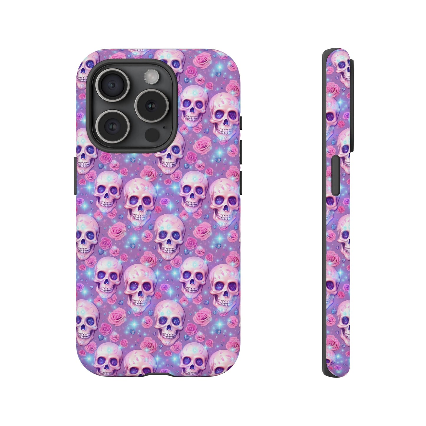 Phone Case - Skull and Roses Pastel Goth Tough Case