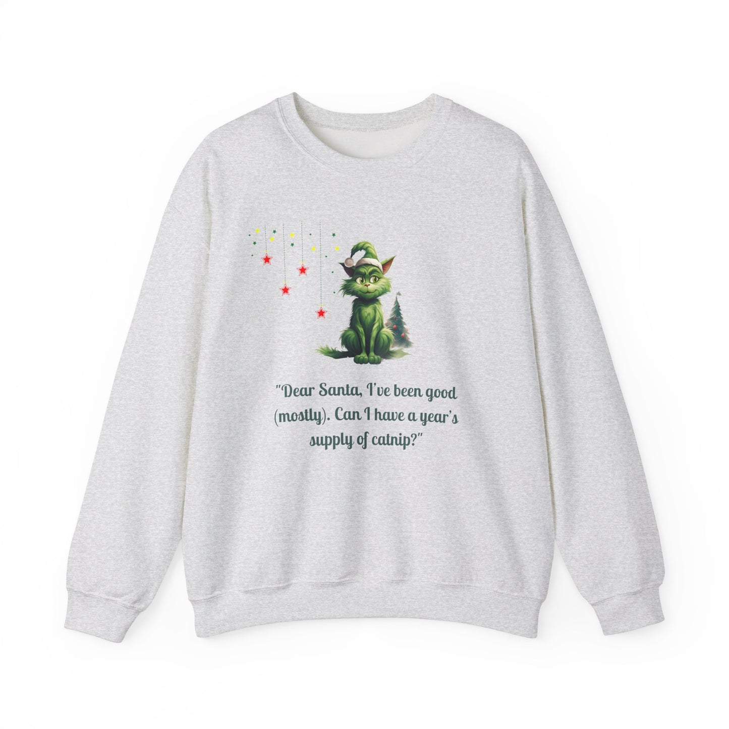 Funny Christmas Cat Sweatshirt - Christmas Crewneck- Holiday Sweatshirt