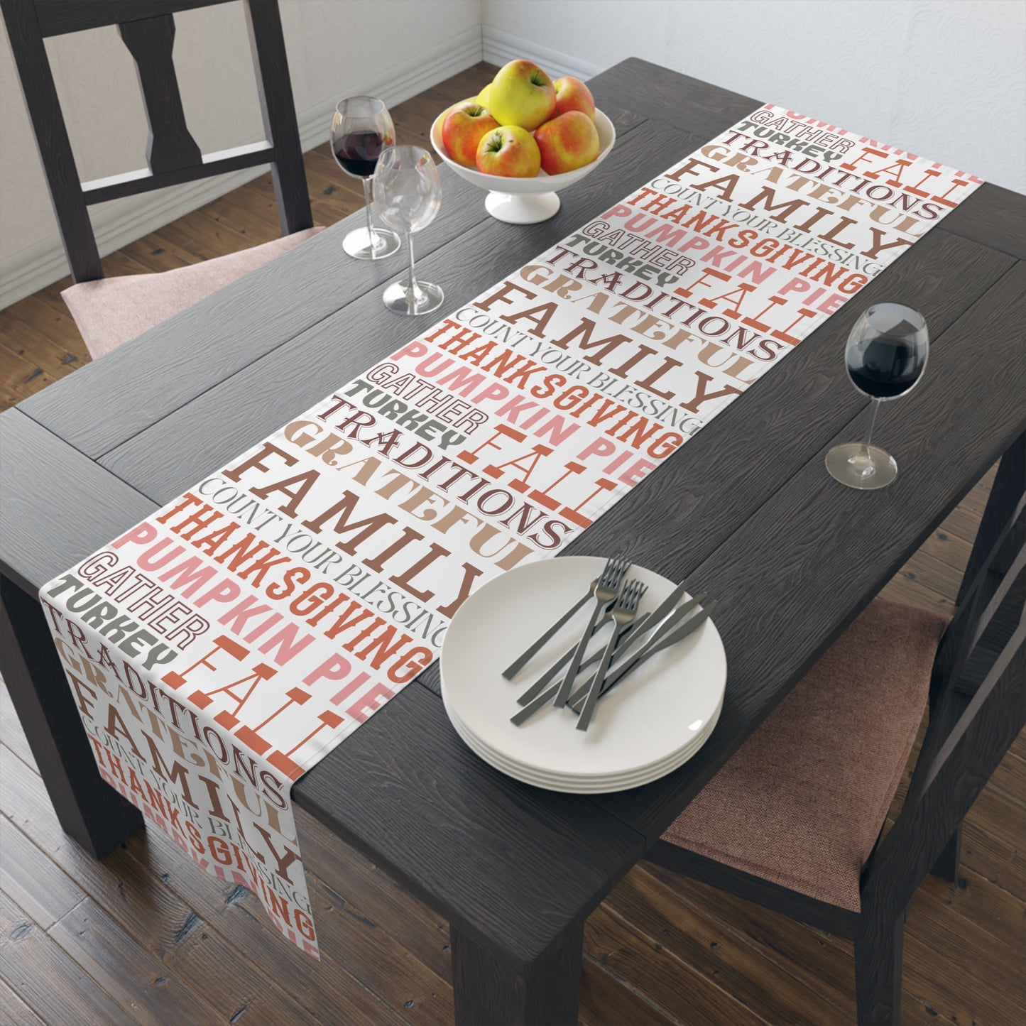 Thanksgiving Table Runner, Elegant Table Decoration Fall Holiday Table Decor