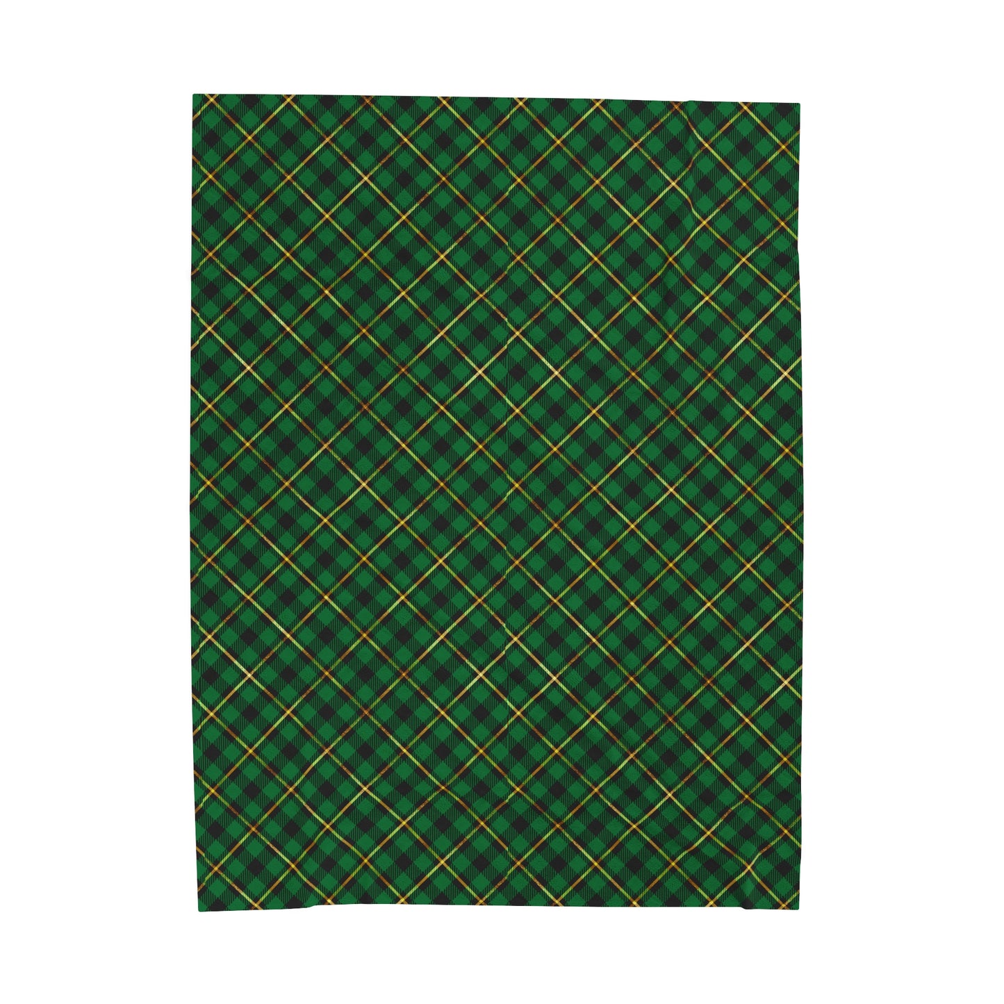 Plush Blanket Green Plaid Velveteen Throw Blanket Couch