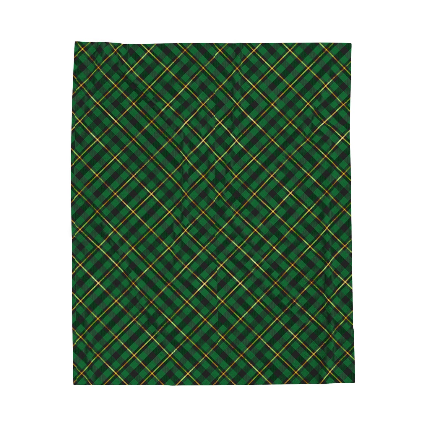 Plush Blanket Green Plaid Velveteen Throw Blanket Couch