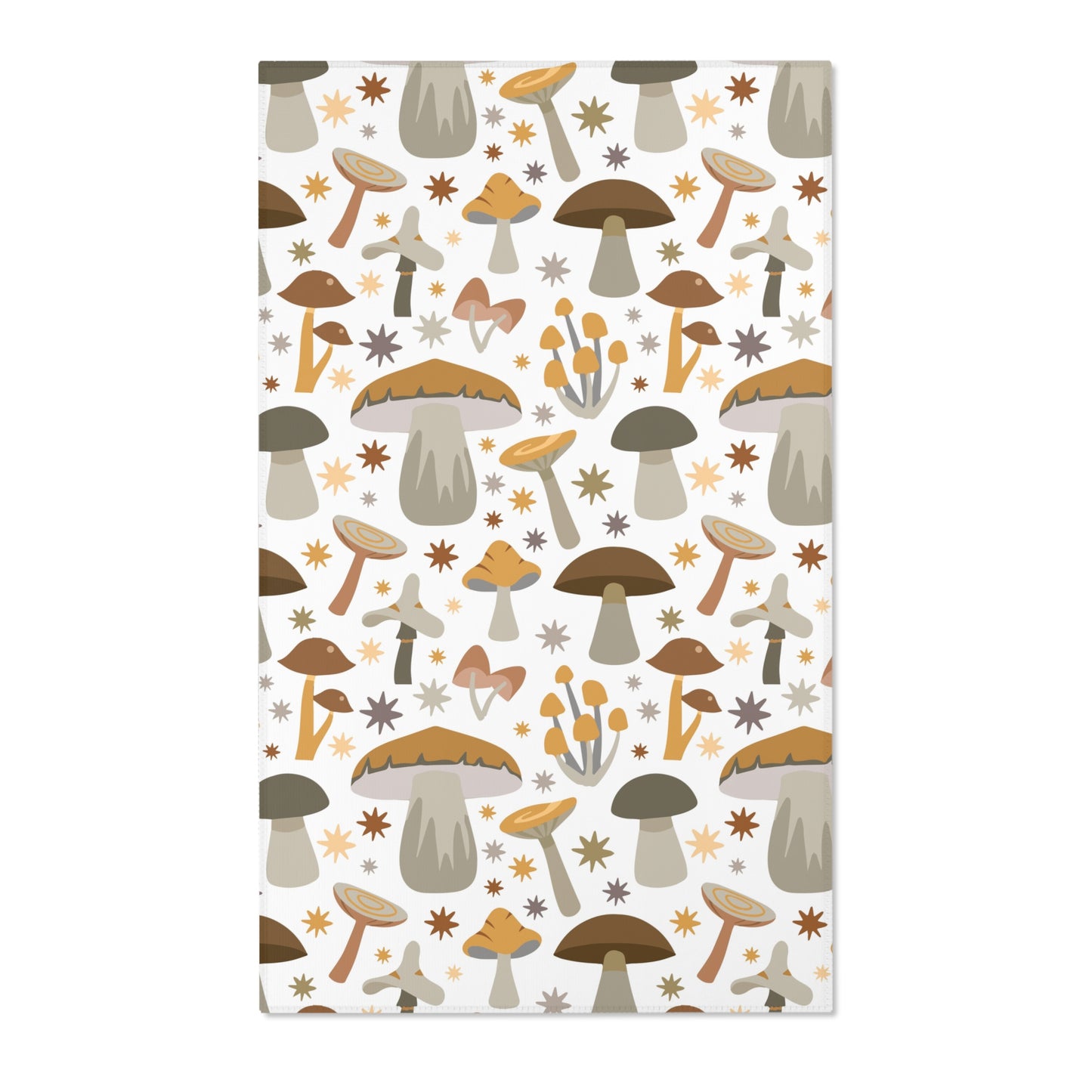 Mushroom Area Rug, Boho Room Decor, Minimalist Rug, Cute Rug, Unique Accent Rug
