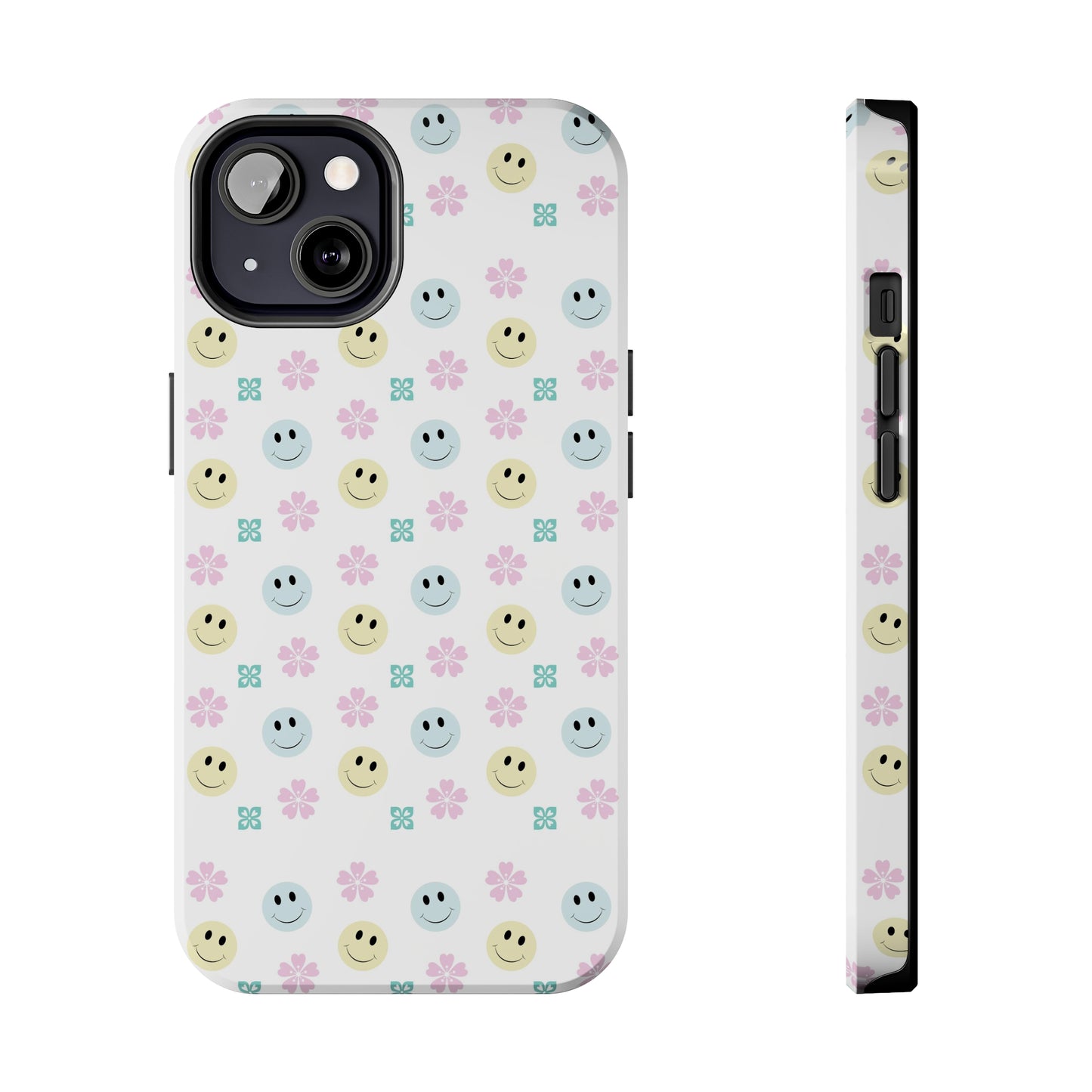 Smiley Face Retro Tough Phone Case, Cute Cool Trendy Biodegradable Phone Case